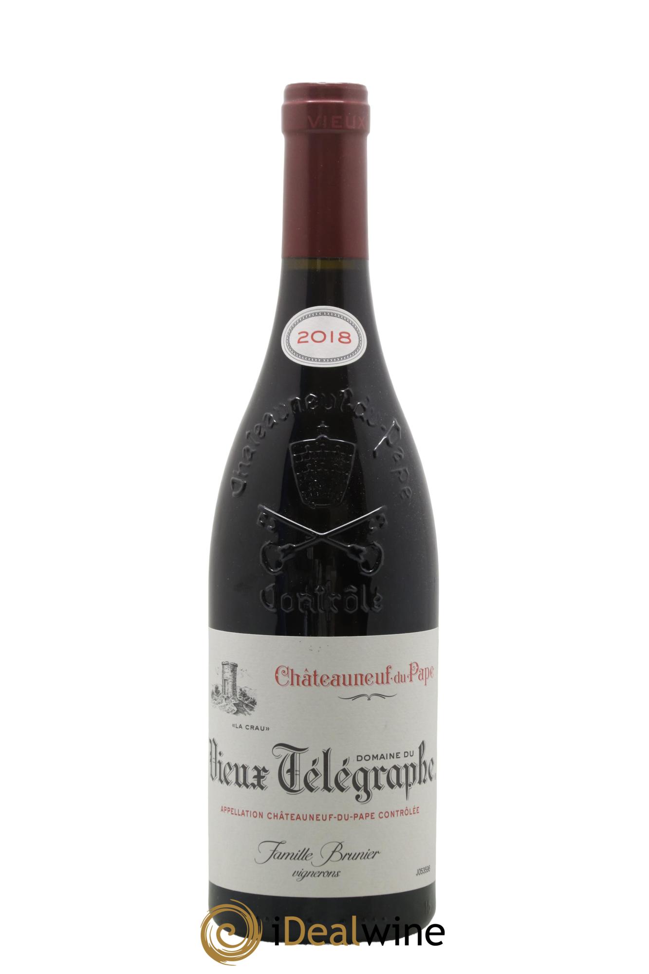 Châteauneuf-du-Pape Vieux Télégraphe (Domaine du) Vignobles Brunier 2018 - Lotto di 1 bottiglia - 0