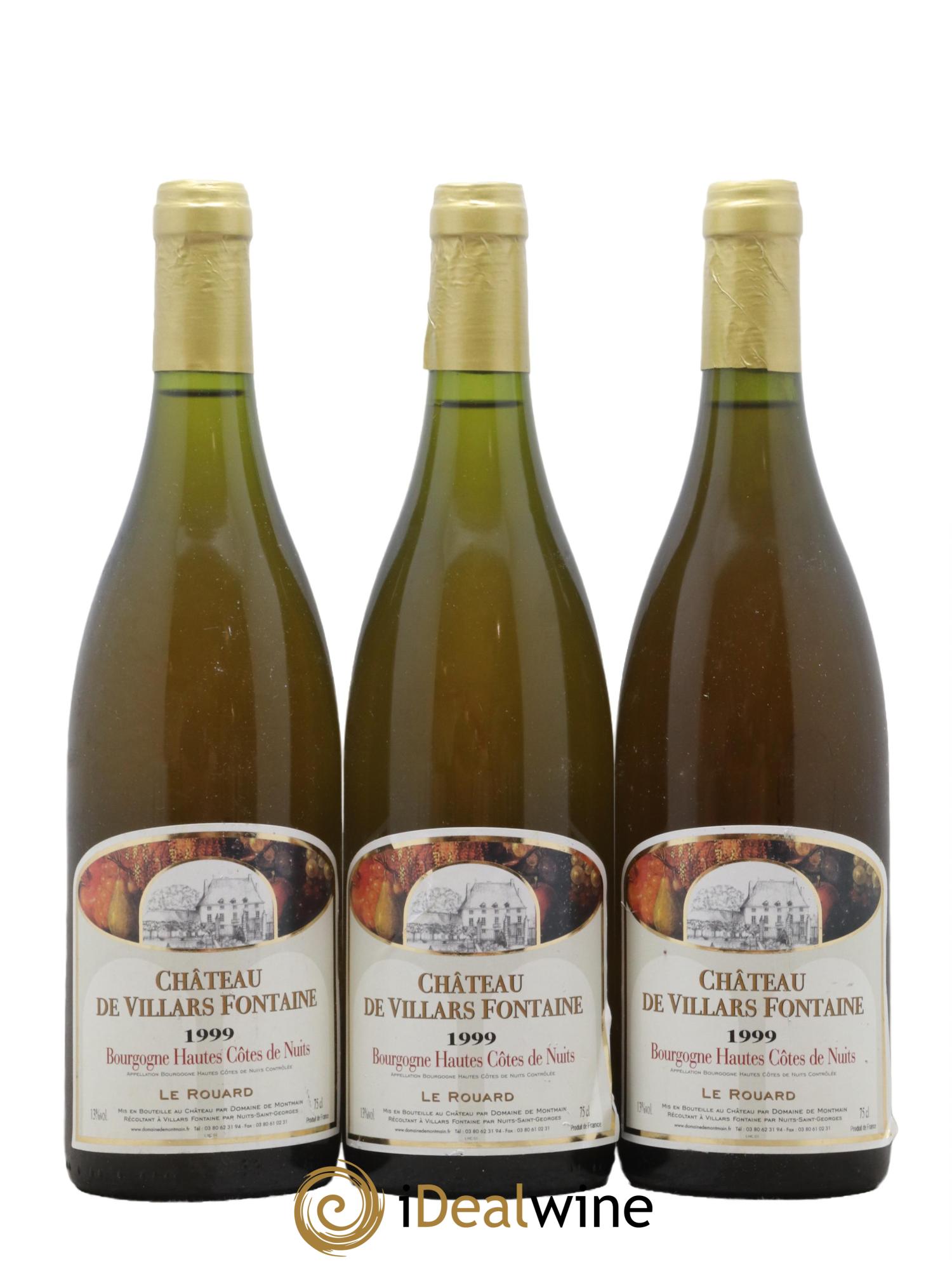 Hautes-Côtes de Nuits Le Rouard Domaine de Villars Fontaine 1999 - Lot de 3 bouteilles - 0