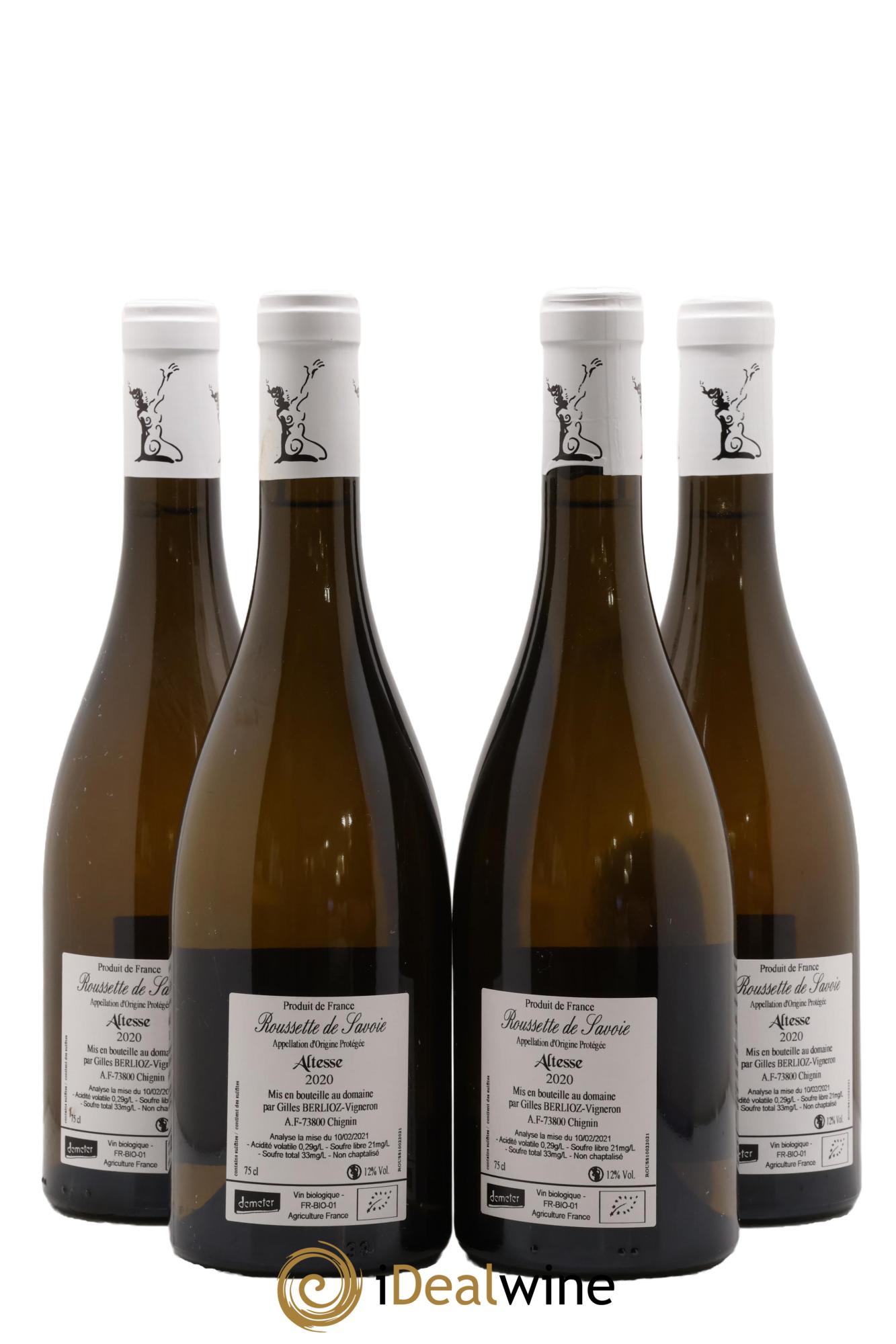Roussette de Savoie El Hem Gilles Berlioz 2020 - Lotto di 4 bottiglie - 1