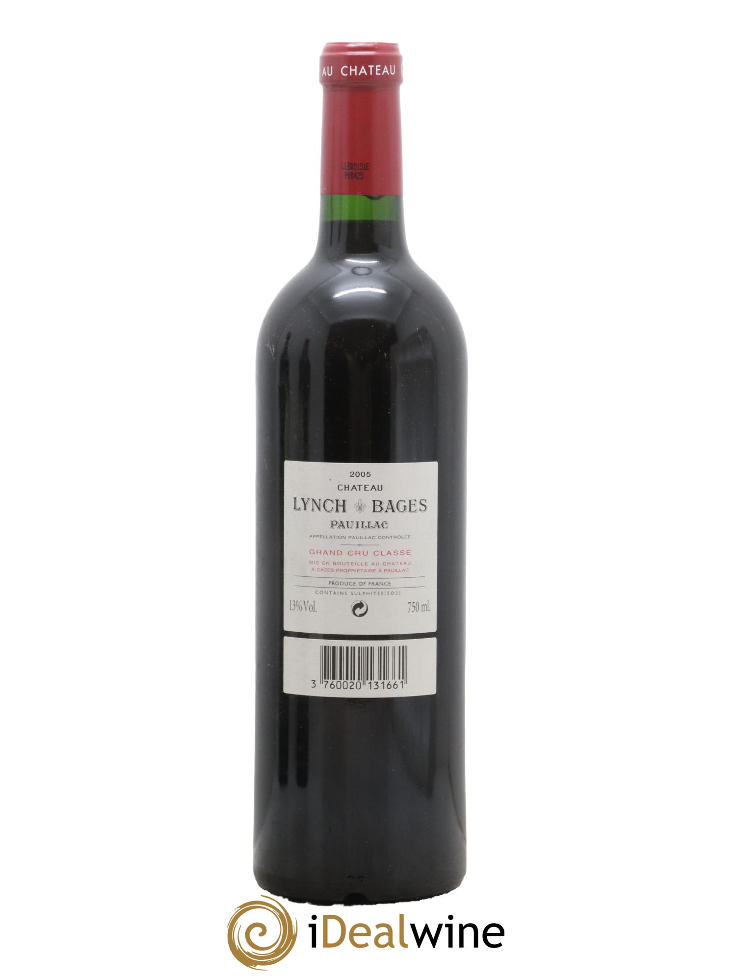 Château Lynch Bages 5ème Grand Cru Classé 2005 - Lot de 1 bouteille - 1