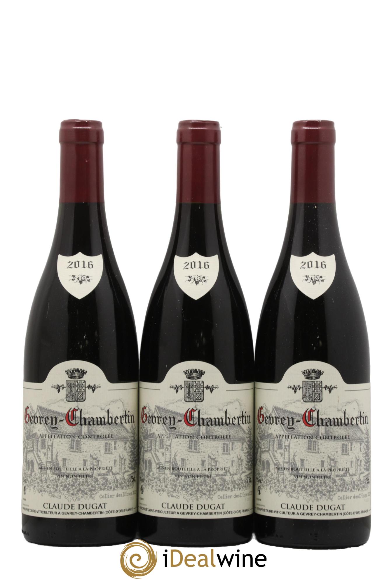 Gevrey-Chambertin Claude Dugat 2016 - Lot de 3 bouteilles - 0