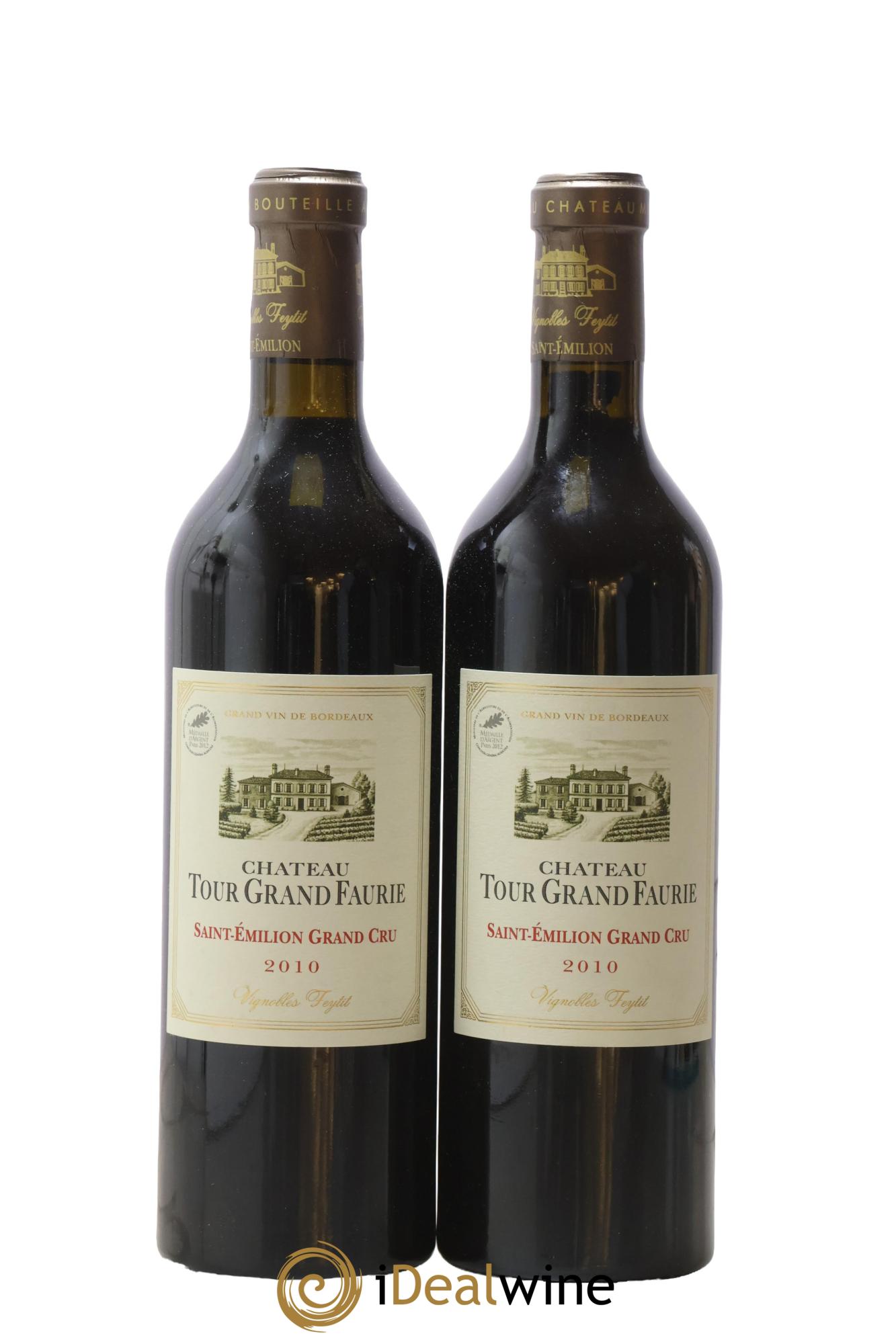 Saint-Émilion Grand Cru Château Tour Grand Faurie 2010 - Lot de 2 bouteilles - 0