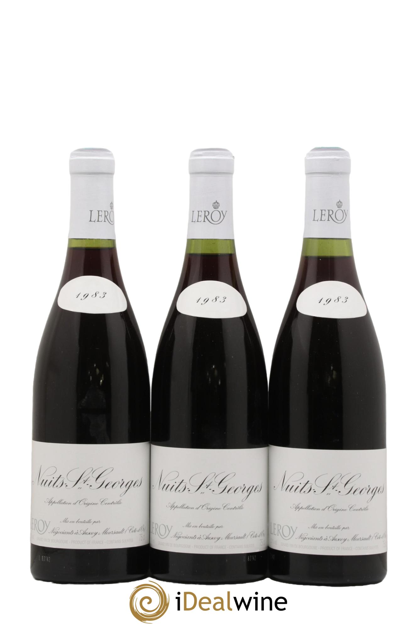 Nuits-Saint-Georges Leroy SA 1983 - Lot of 3 bottles - 0
