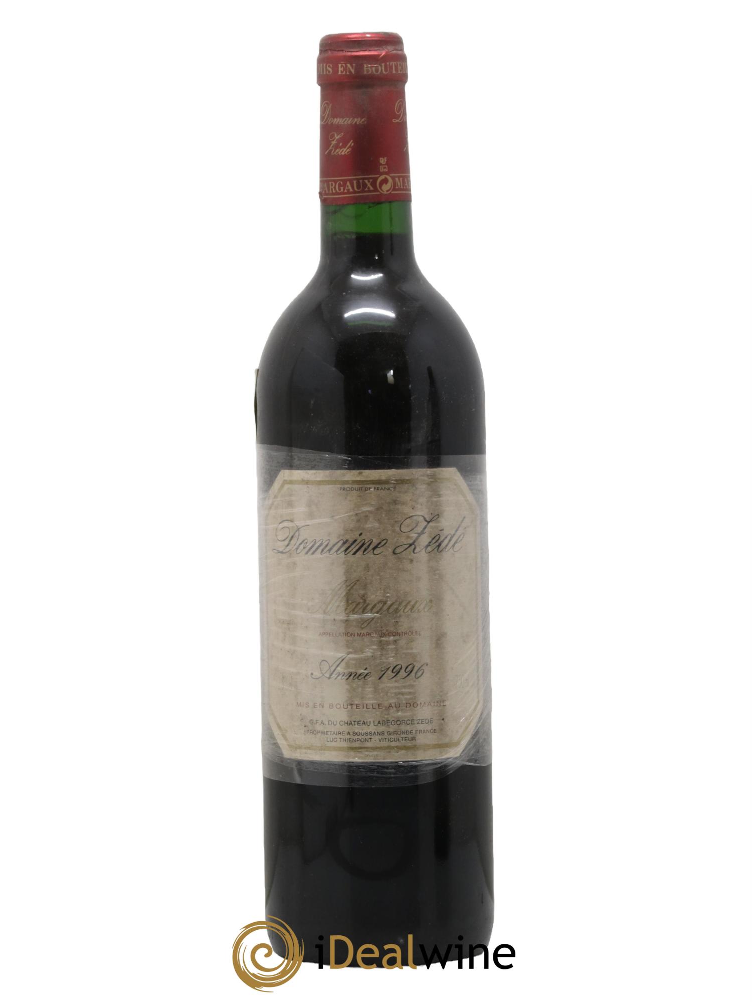 Château Labegorce Zédé Cru Bourgeois 1996 - Lot de 1 bouteille - 0