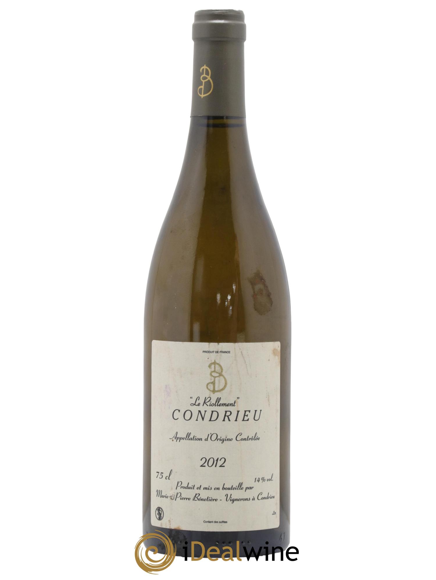 Condrieu Le Riollement Marie et Pierre Bénetière (Domaine) 2012 - Lot de 1 bouteille - 0