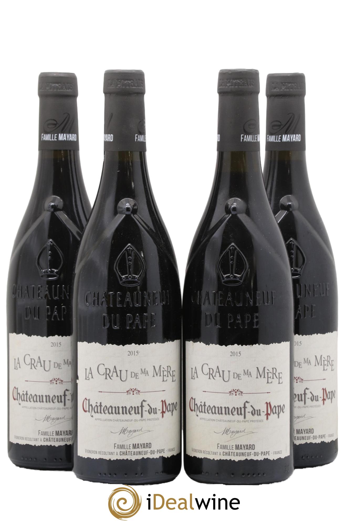 Châteauneuf-du-Pape La Crau de ma Mère Vignobles Mayard 2015 - Lot de 4 bouteilles - 0