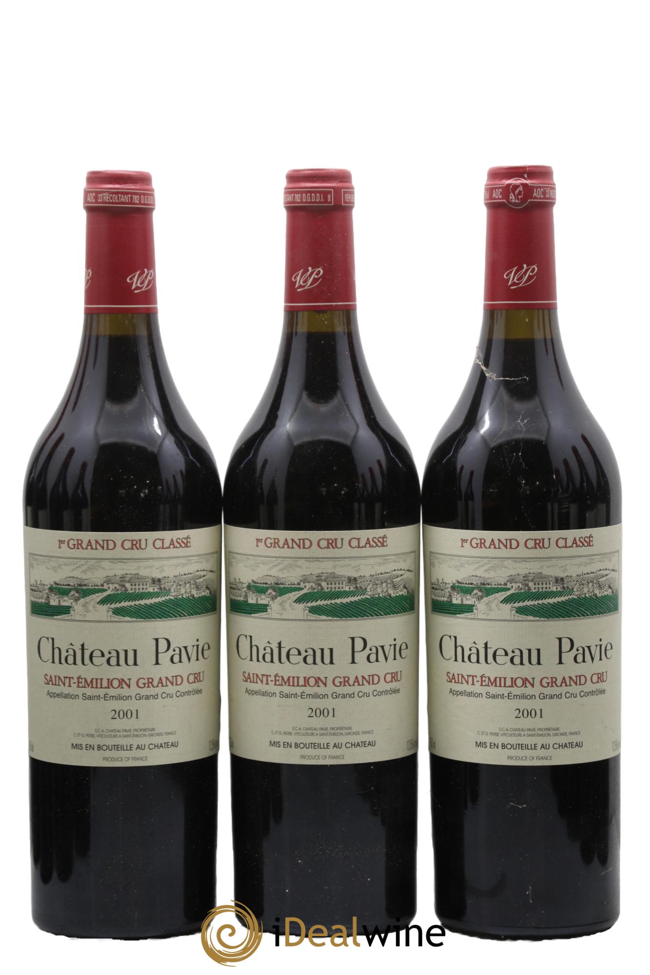 Château Pavie 1er Grand Cru Classé A 2001 - Posten von 12 Flaschen - 1