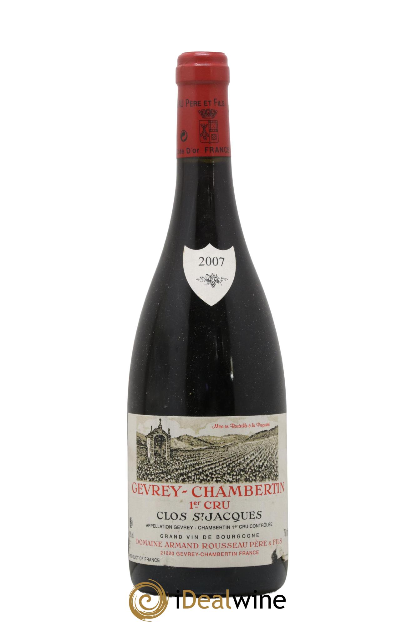 Gevrey-Chambertin 1er Cru Clos Saint-Jacques Armand Rousseau (Domaine)  2007 - Lot de 1 bouteille - 0