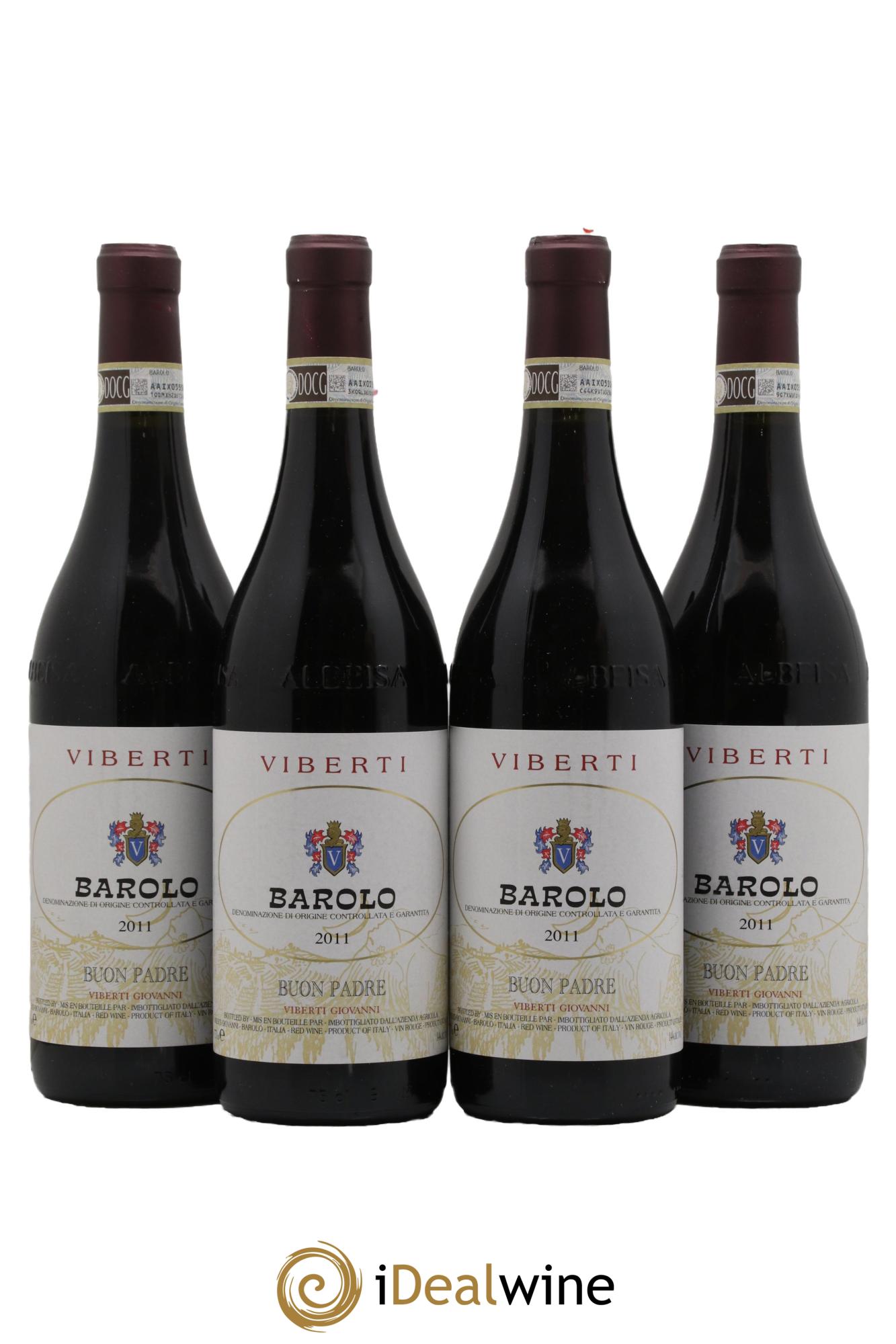 Barolo DOCG Buon Padre Giovanni Viberti 2011 - Lotto di 4 bottiglie - 0