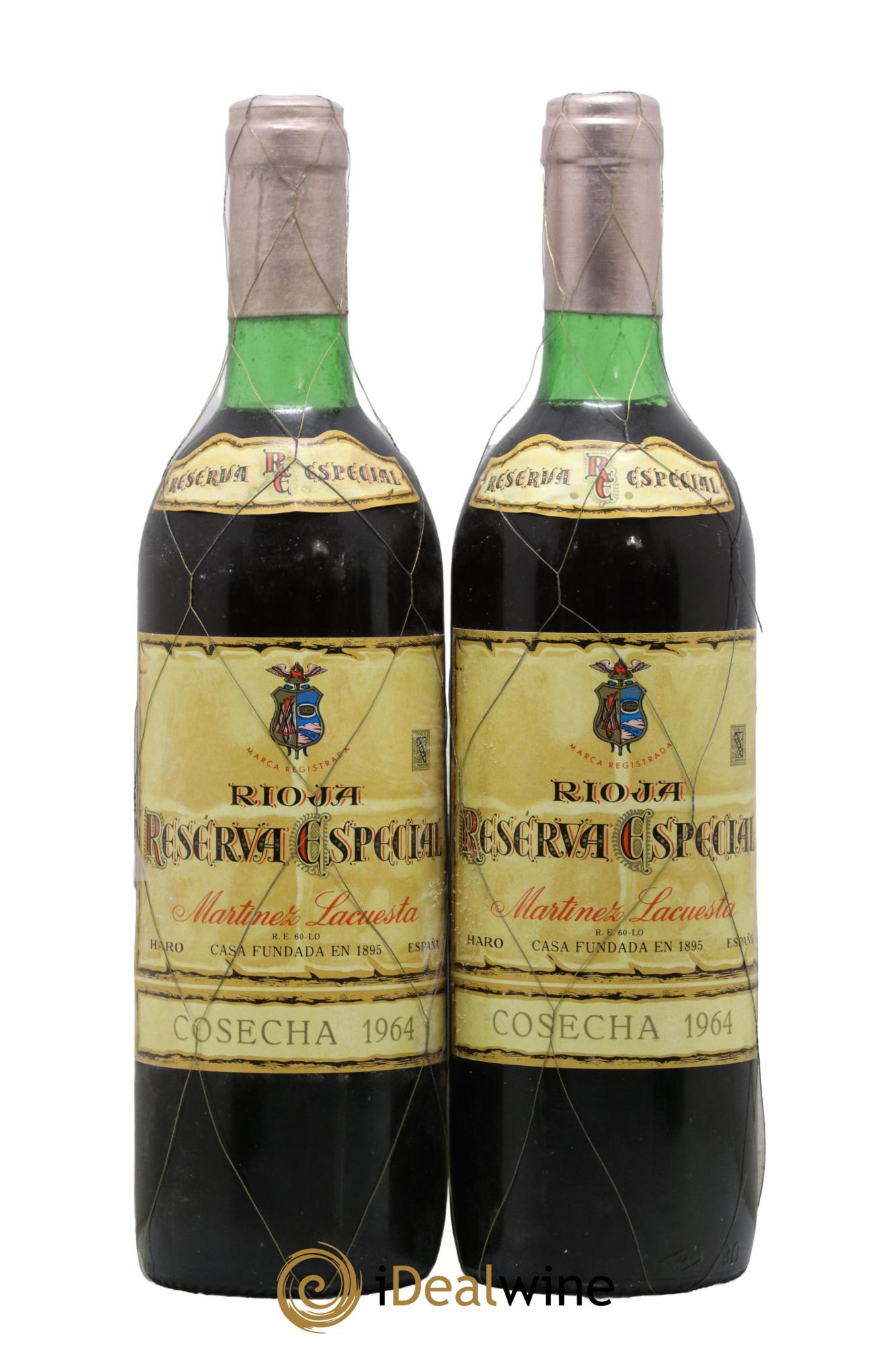 Rioja DOCA Reserva Especial Martinez Lacuesta 1964 - Lot de 2 bouteilles - 0