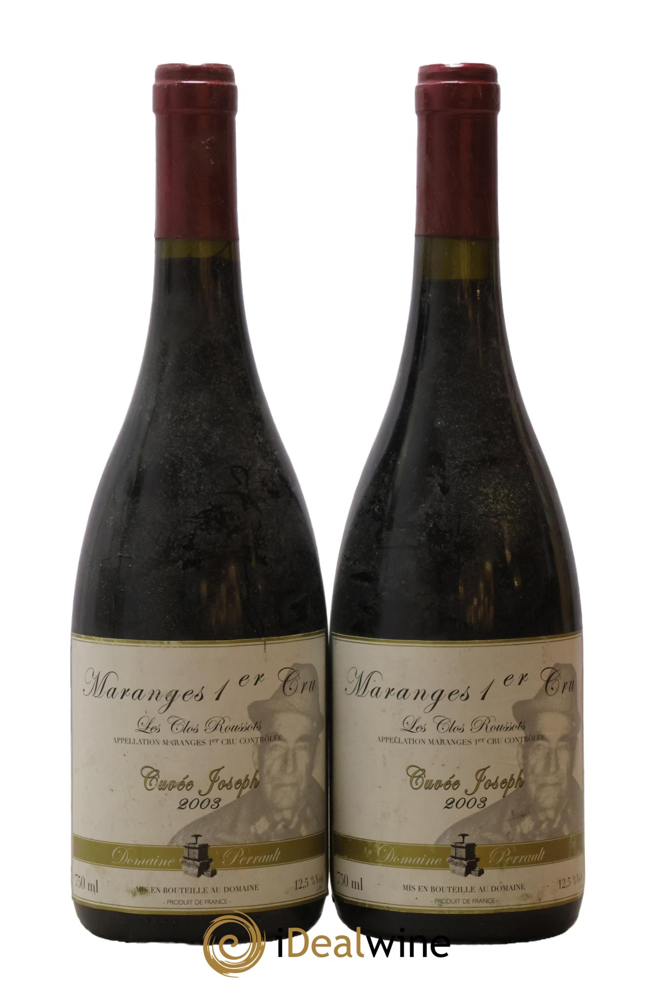 Maranges 1er Cru Clos Roussots Cuvée Joseph Perrault 2003 - Lot de 2 bouteilles - 0