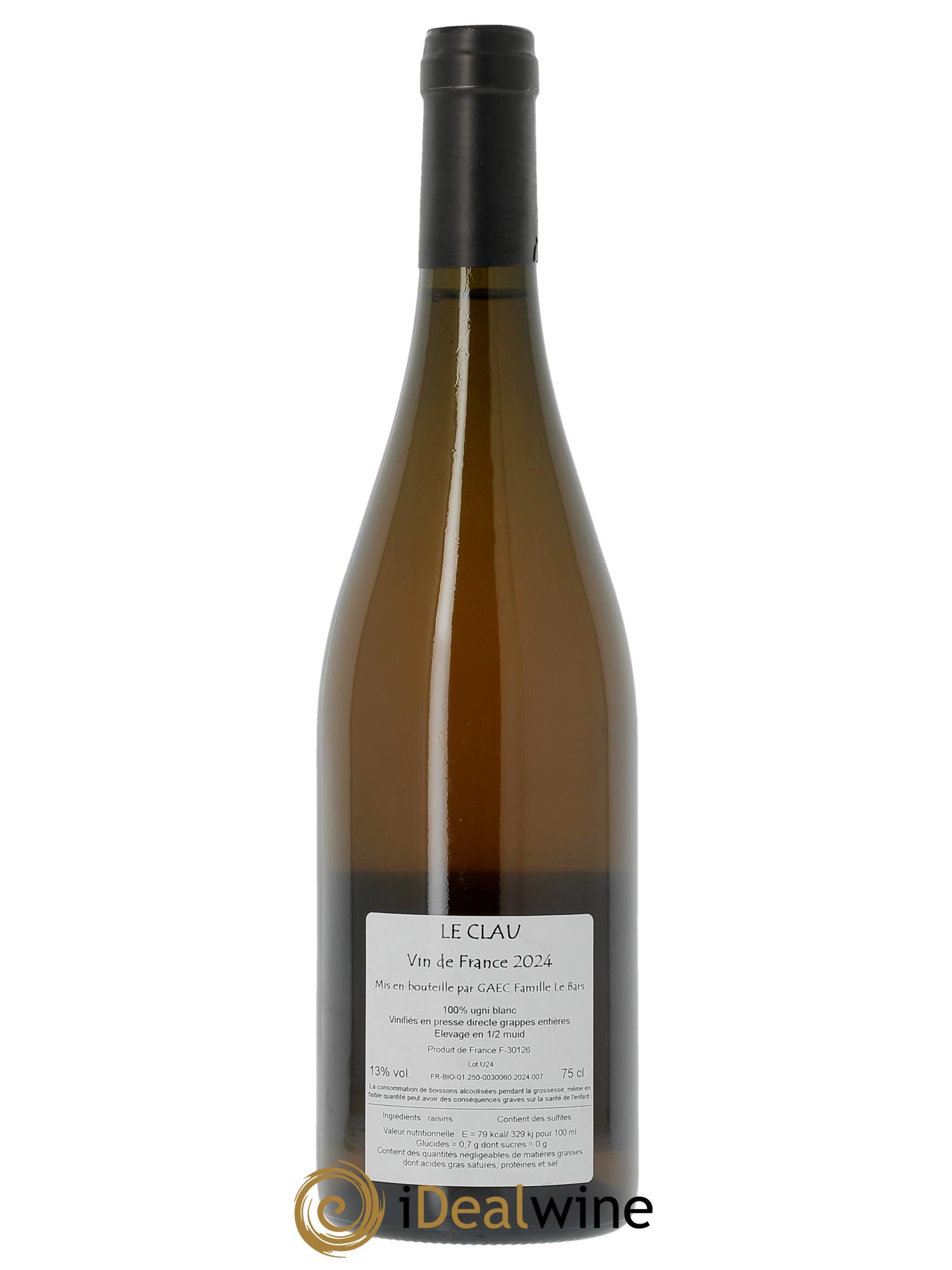 Vin de France Le Clau Romain Le Bars  2024 - Lot of 1 bottle - 1