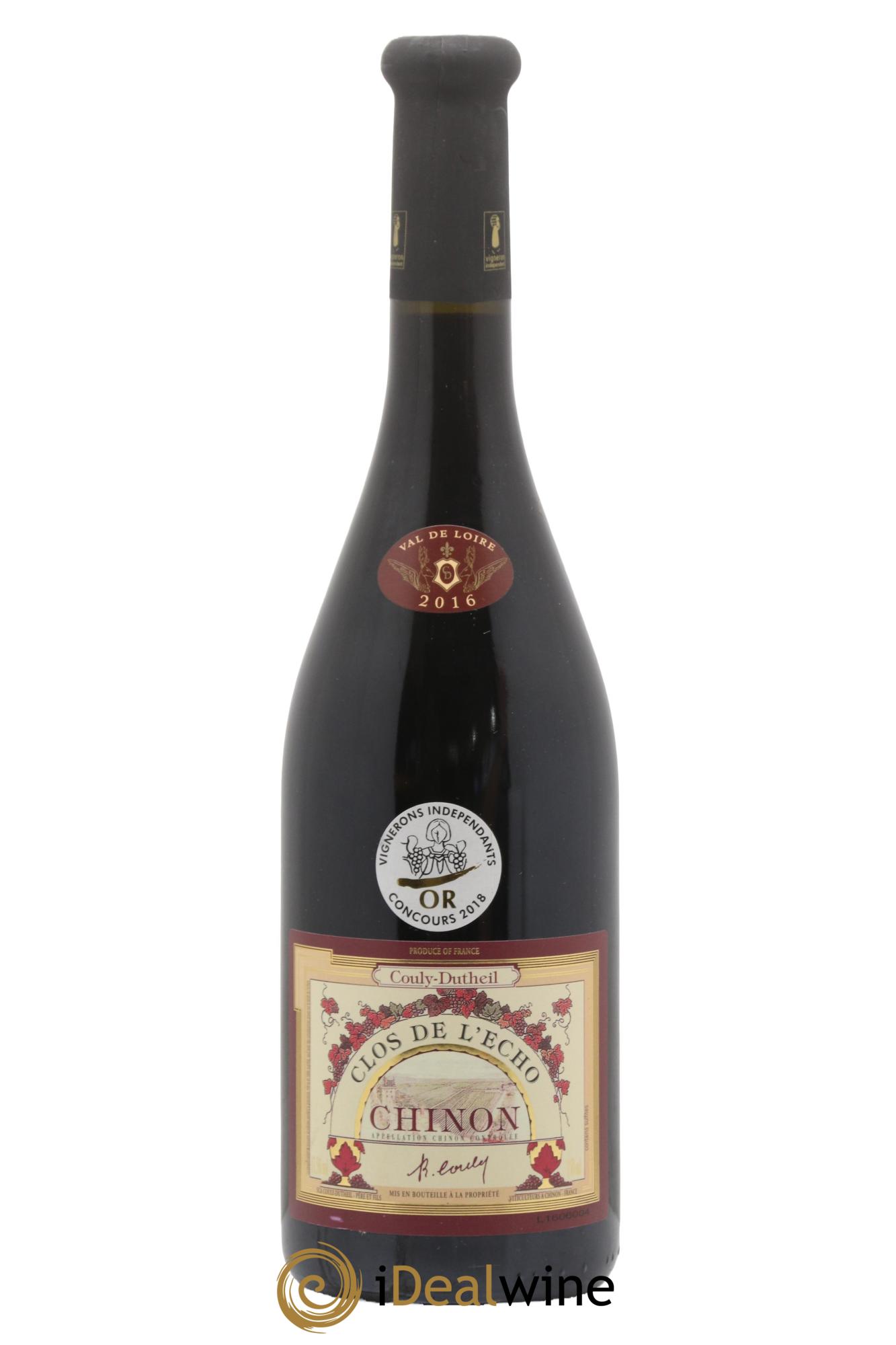 Chinon Clos de l'Echo Couly-Dutheil 2016 - Lot of 1 bottle - 0