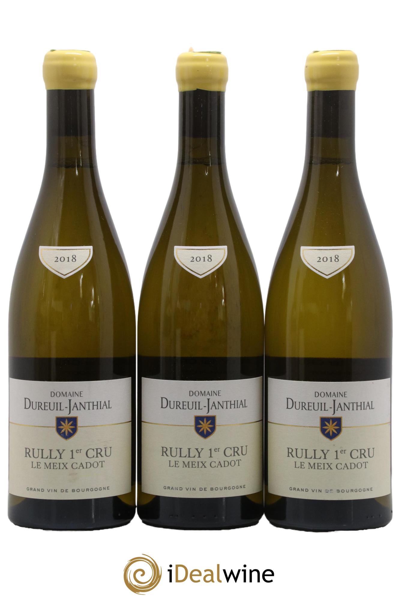 Rully 1er Cru Le Meix Cadot Vincent Dureuil-Janthial  2018 - Lot de 3 bouteilles - 0