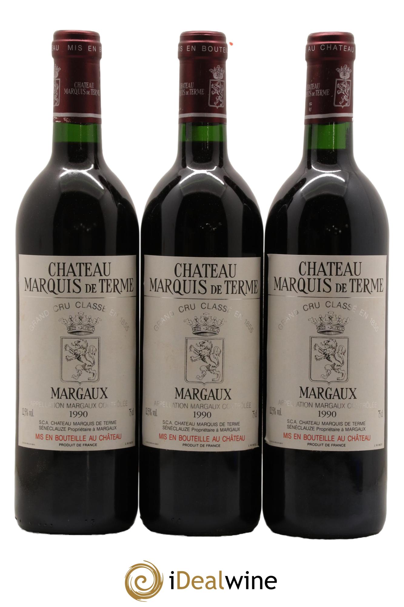 Château Marquis de Terme 4ème Grand Cru Classé 1990 - Lot de 12 bouteilles - 3