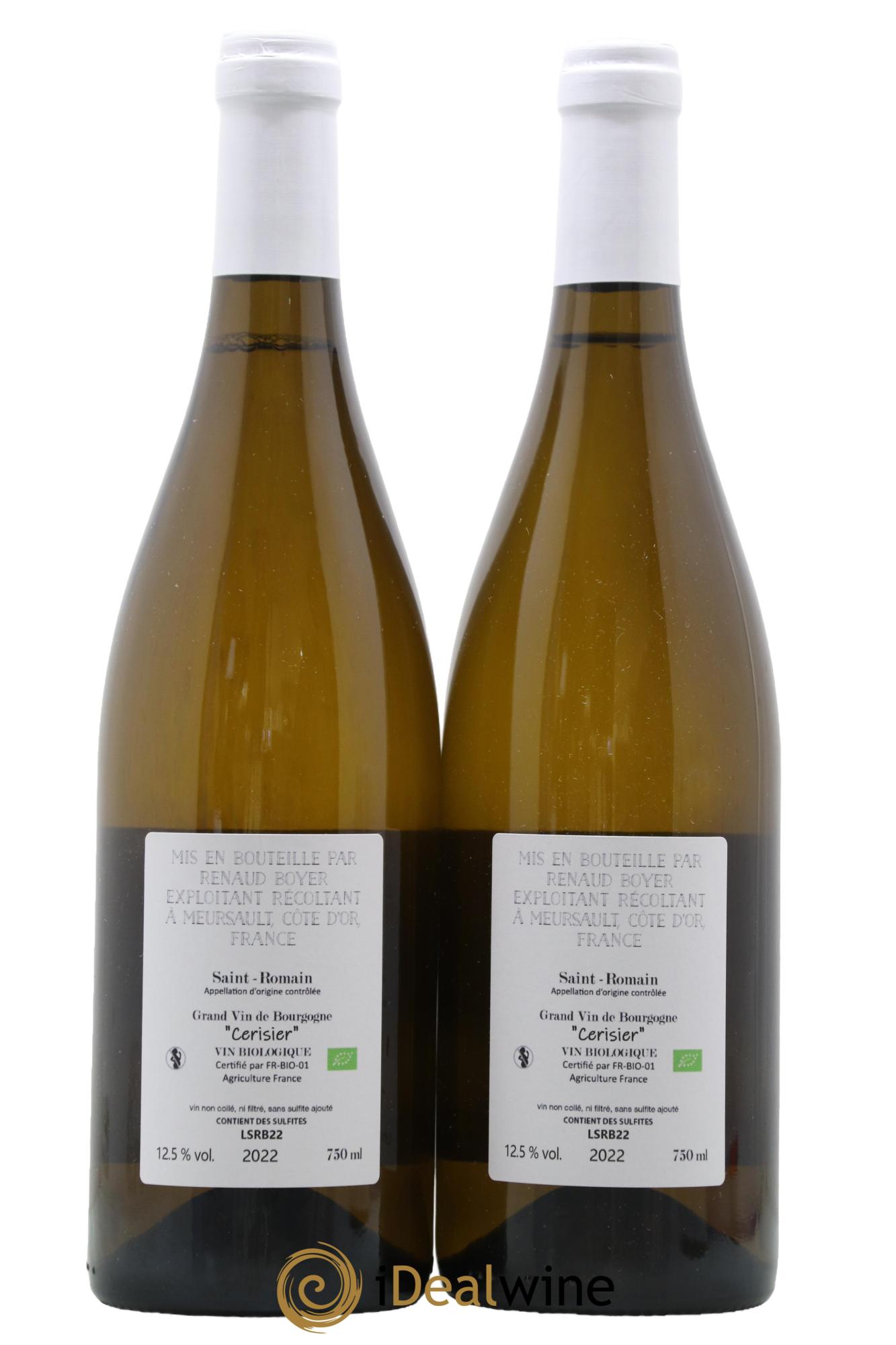 Saint-Romain Cerisier Renaud Boyer Cerisiers Renaud Boyer 2022 - Lot de 2 bouteilles - 1