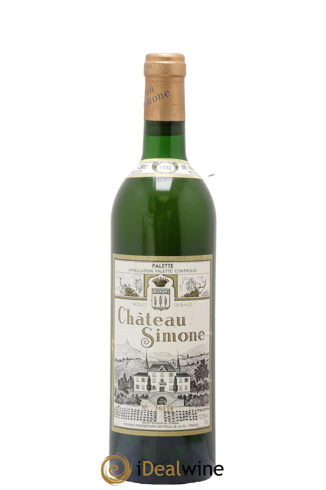 Palette Château Simone Famille Rougier 1992 - Lot of 1 bottle - 0