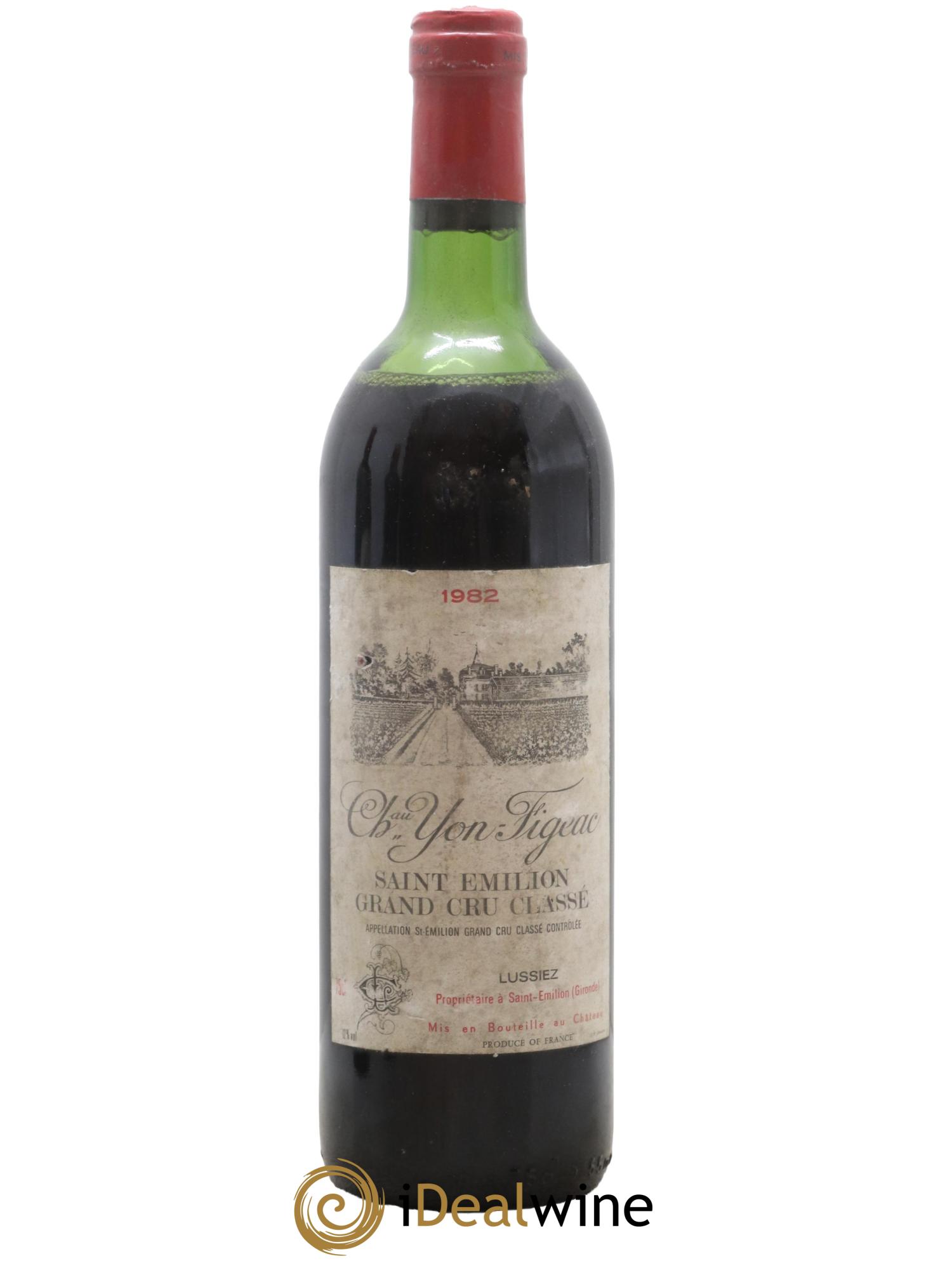 Saint-Émilion Grand Cru Chateau Yon Figeac Lussier 1982 - Lot de 1 bouteille - 0