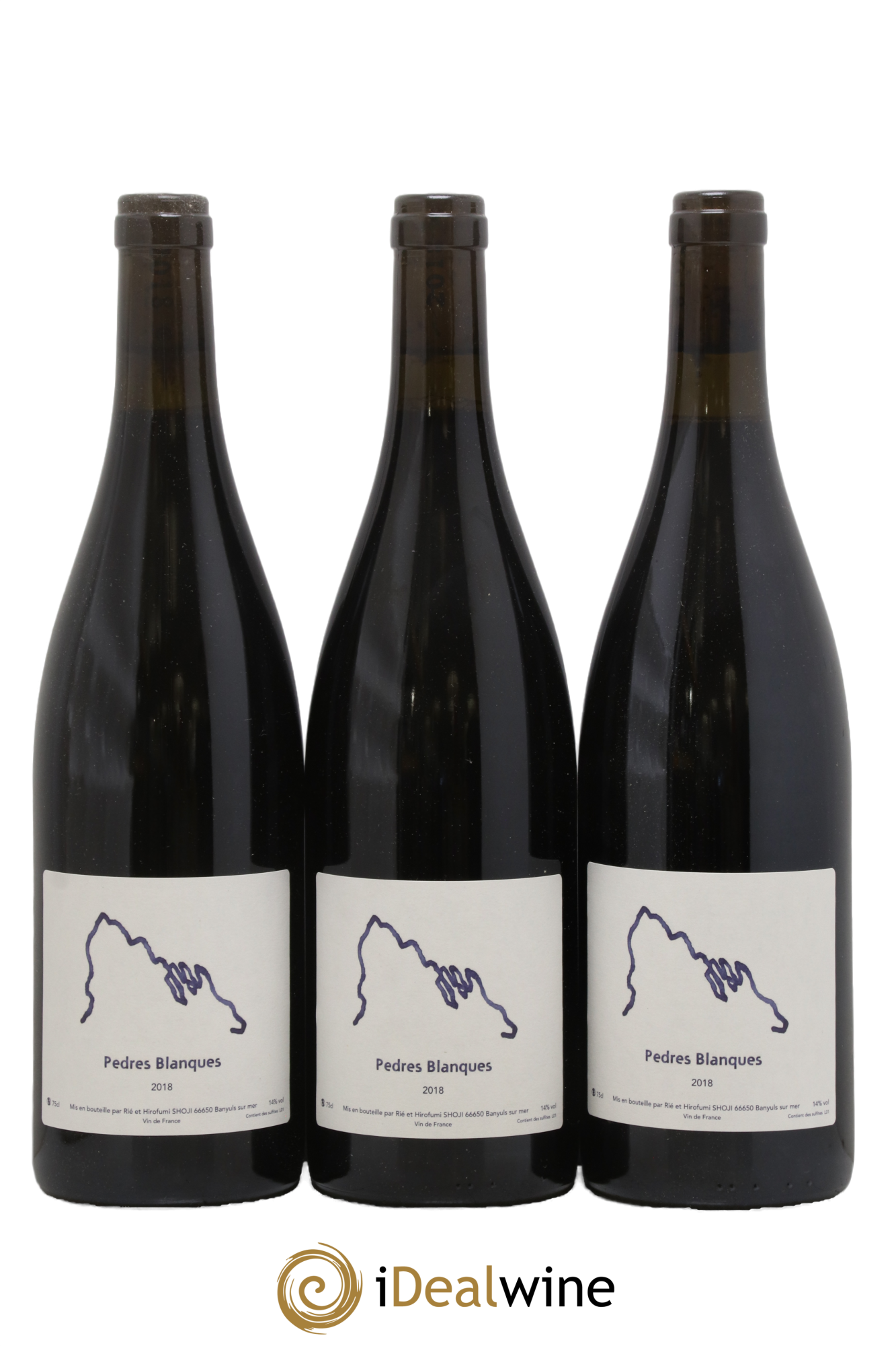 Vin de France Pedres Blanques Rié et Hirofumi Shoji 2018 - Lot of 3 bottles - 0