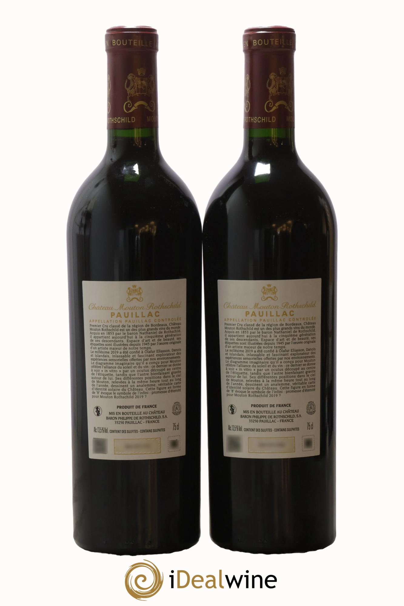 Château Mouton Rothschild 1er Grand Cru Classé 2019 - Lotto di 2 bottiglie - 1