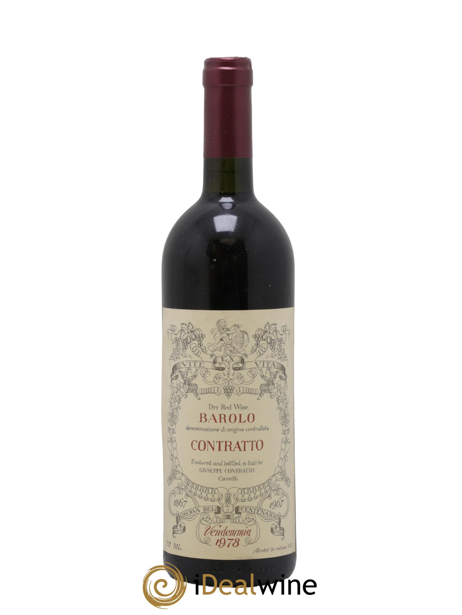 Barolo Riserva Contratto Del Centenario 1978 - Lot de 1 bouteille - 0