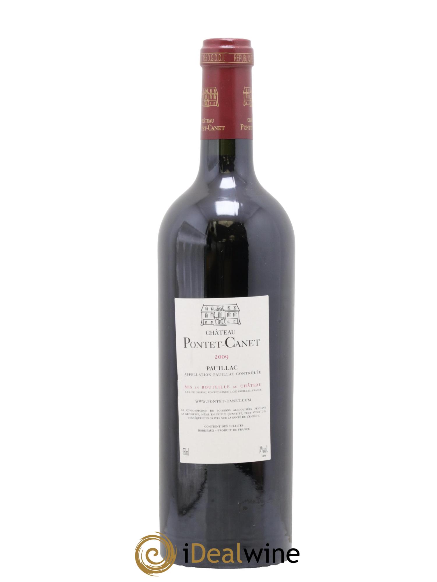 Château Pontet Canet 5ème Grand Cru Classé 2009 - Posten von 1 Flasche - 1