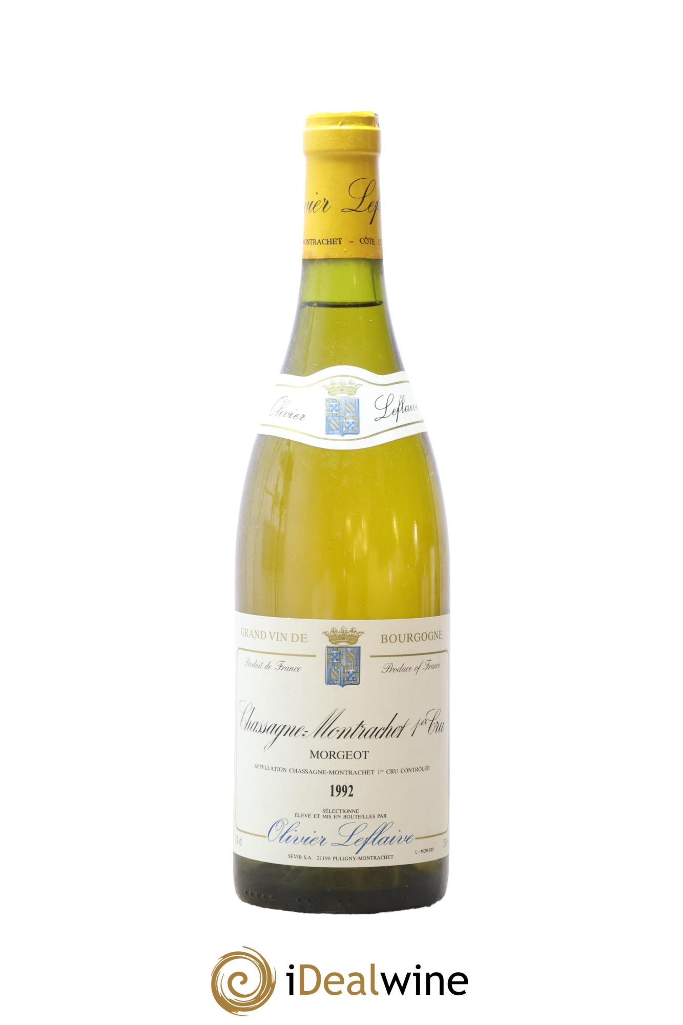 Chassagne-Montrachet 1er Cru Morgeot Olivier Leflaive 1992 - Posten von 1 Flasche - 0