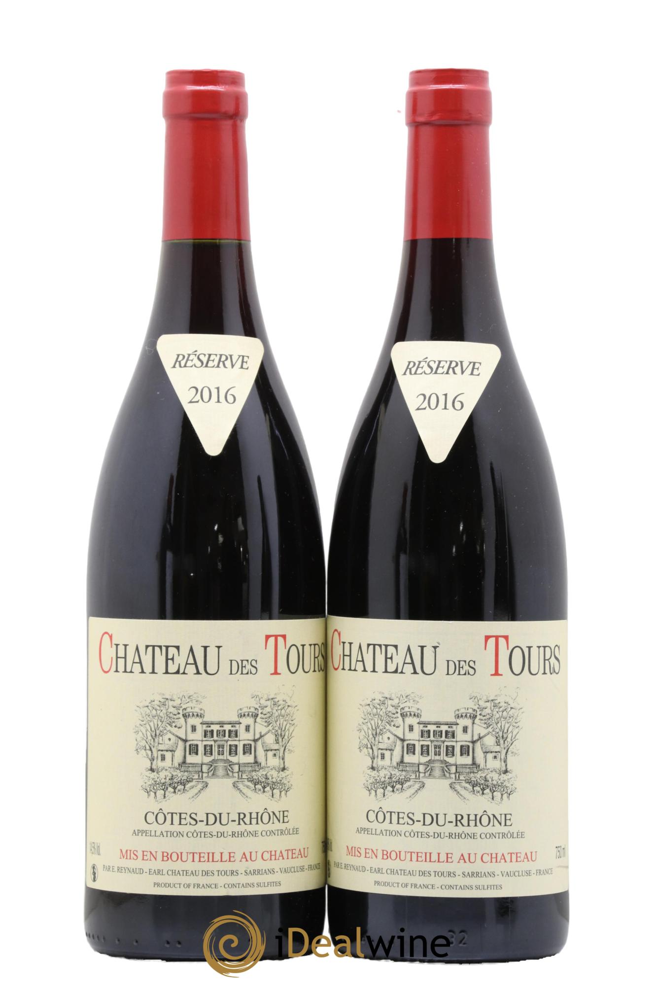 Côtes-du-Rhône Château des Tours Emmanuel Reynaud 2016 - Lot de 2 bouteilles - 0