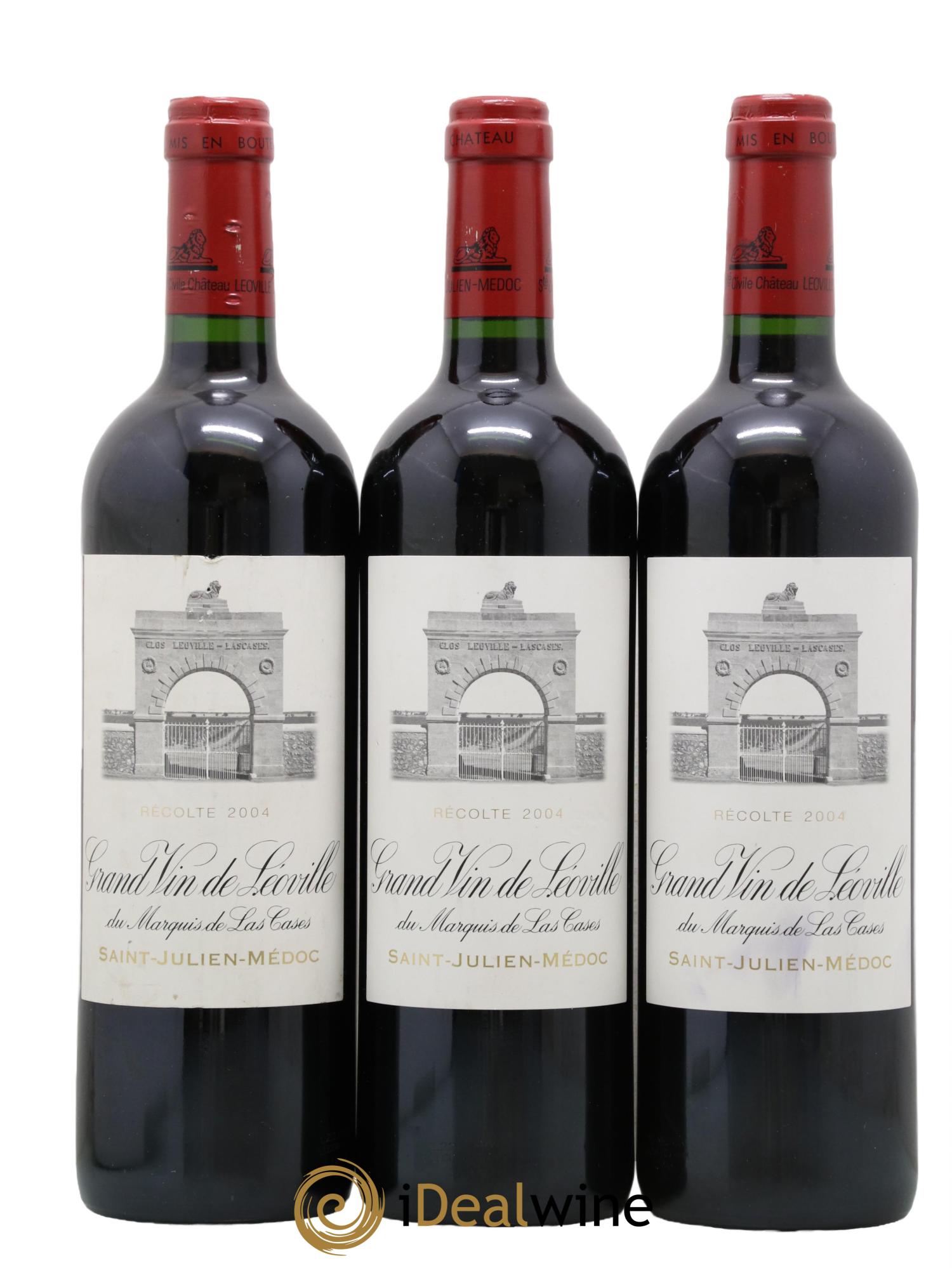 Château Léoville Las Cases 2ème Grand Cru Classé 2004 - Lot de 3 bouteilles - 0