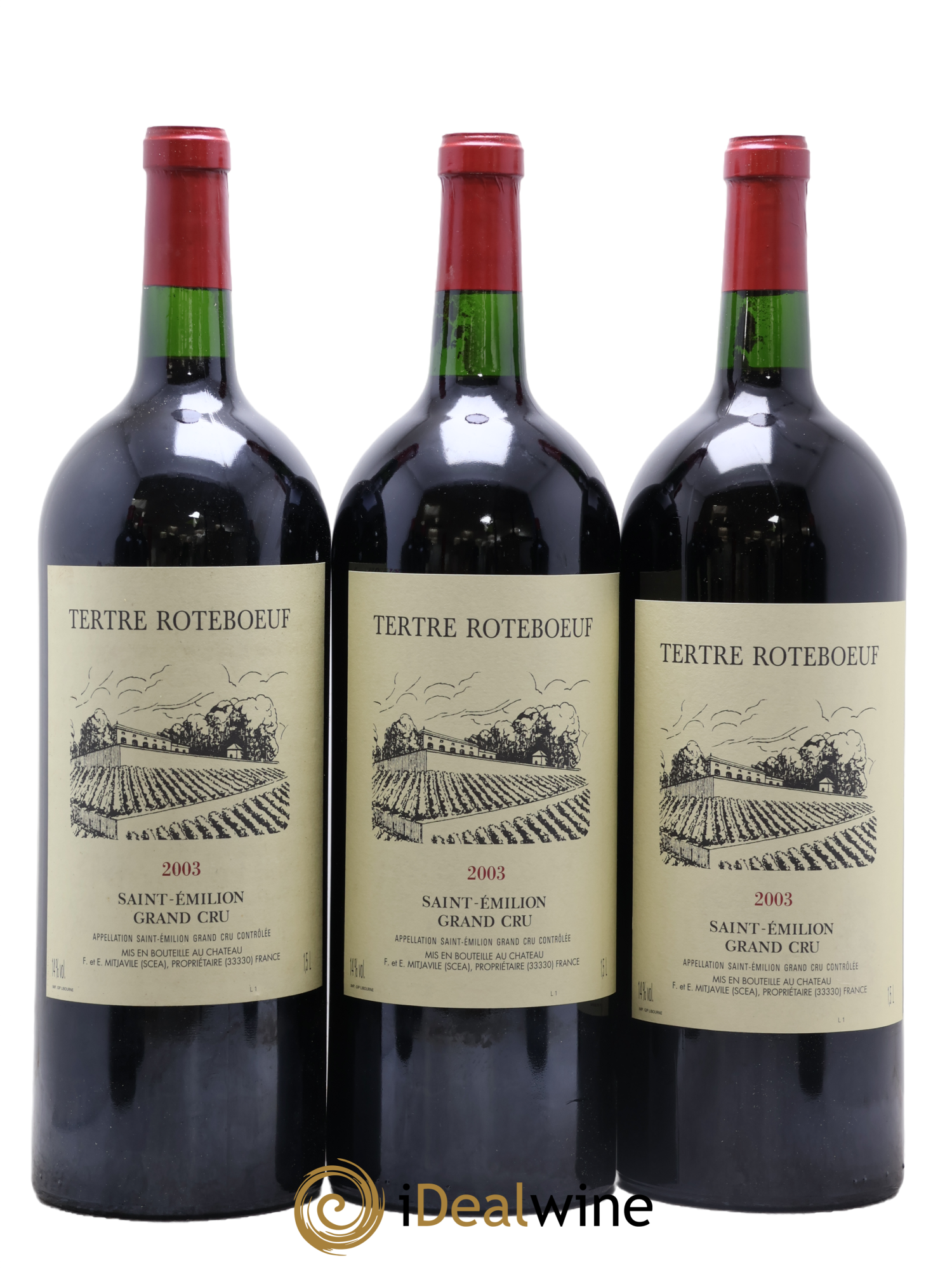 Château Tertre Roteboeuf 2003 - Lotto di 6 magnum - 1
