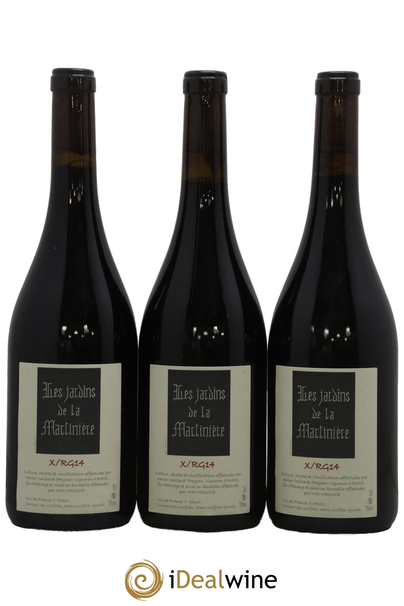 Vin de France X/RG14 Les Jardins de la Martinière 2014 - Lot de 3 bouteilles - 0