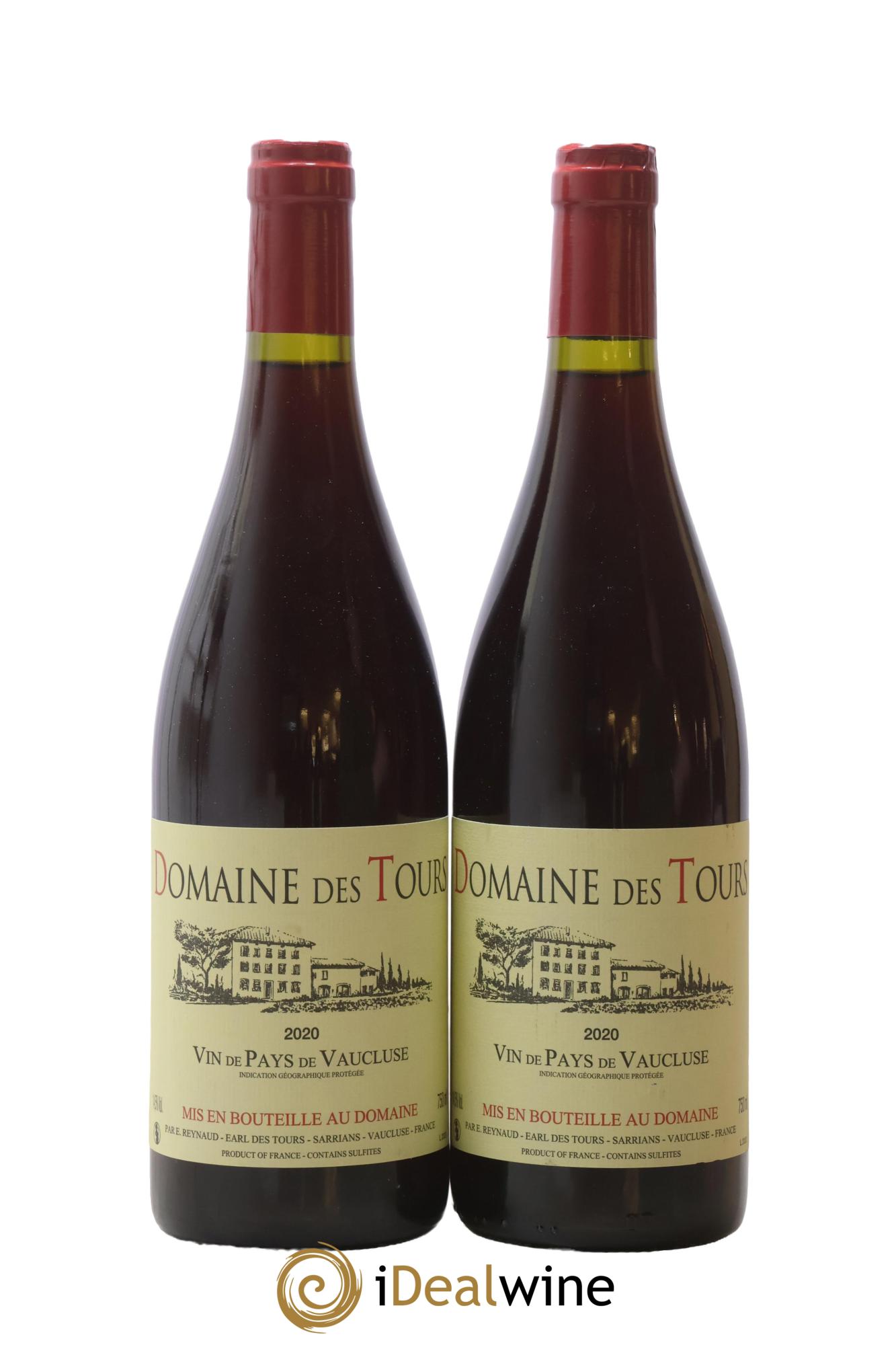 Vaucluse (Vin de Pays de Vaucluse) Domaine des Tours Emmanuel Reynaud 2020 - Lot of 2 bottles - 0
