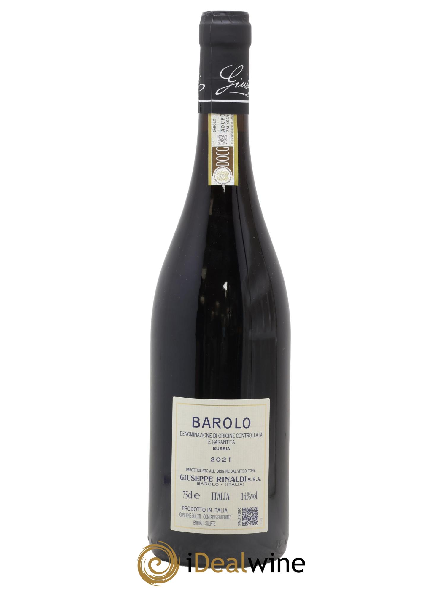 Barolo DOCG Bussia Giuseppe Rinaldi 2021 - Lotto di 1 bottiglia - 1