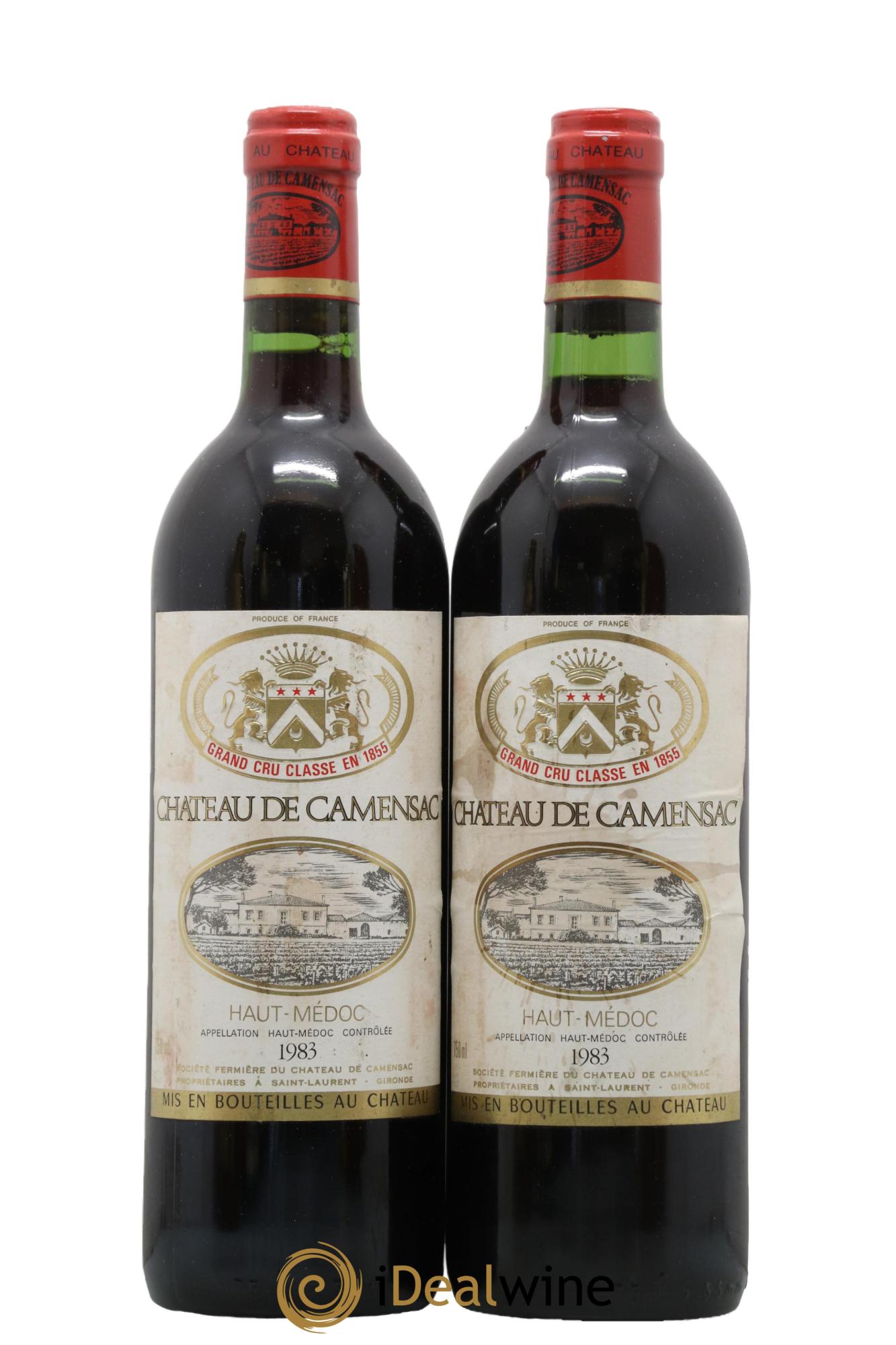 Château Camensac 5ème Grand Cru Classé 1983 - Lot de 2 bouteilles - 0