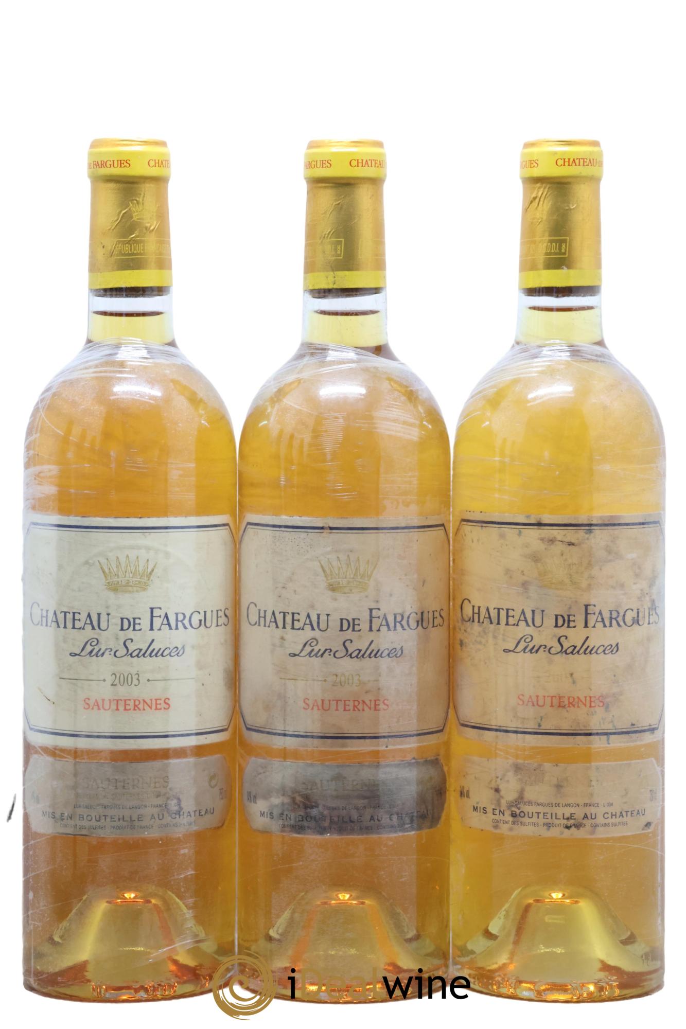 Château de Fargues 2003 - Lote de 3 botellas - 0
