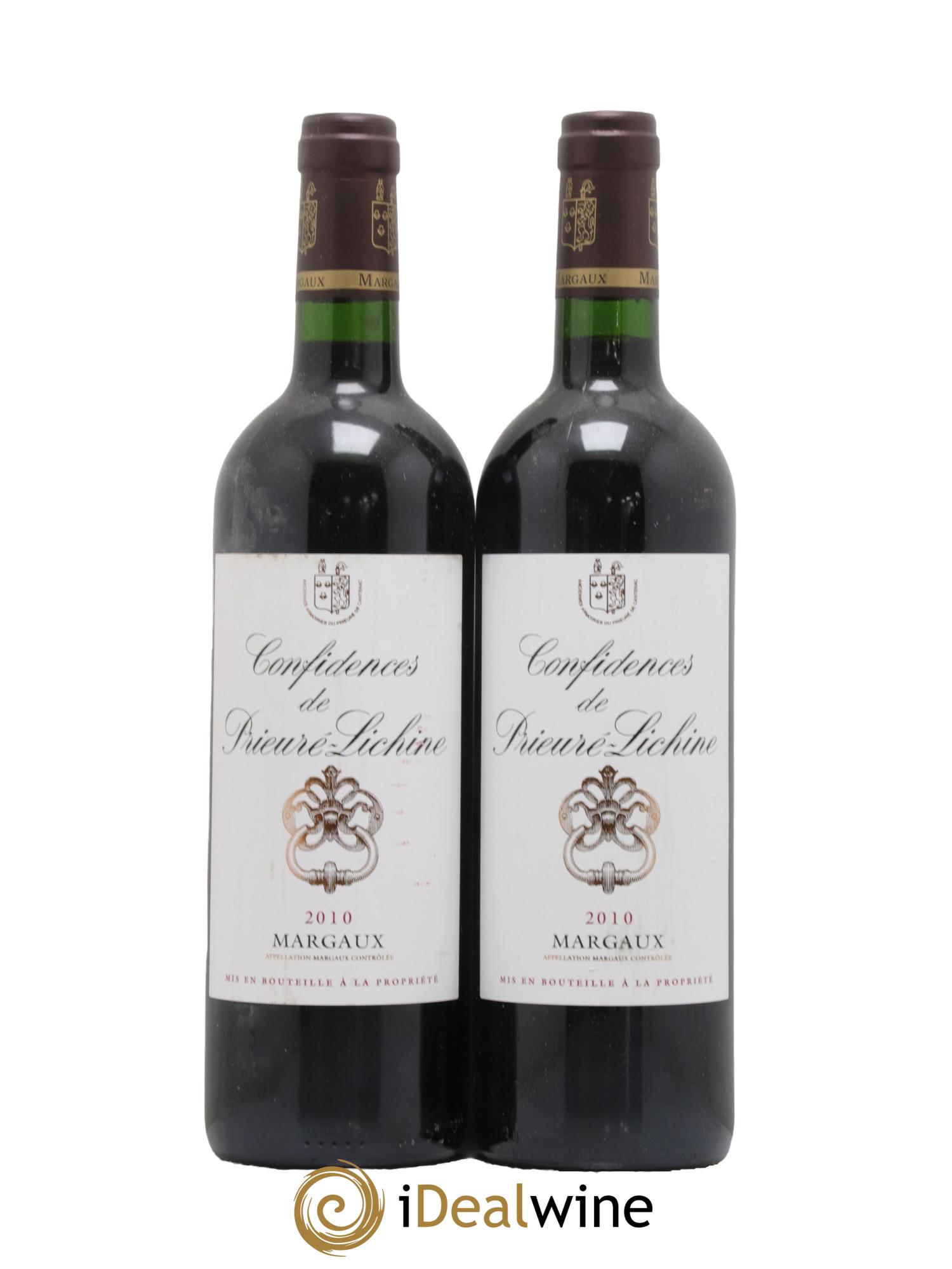 Confidences de Prieuré Lichine Second Vin 2010 - Lot de 2 bouteilles - 0