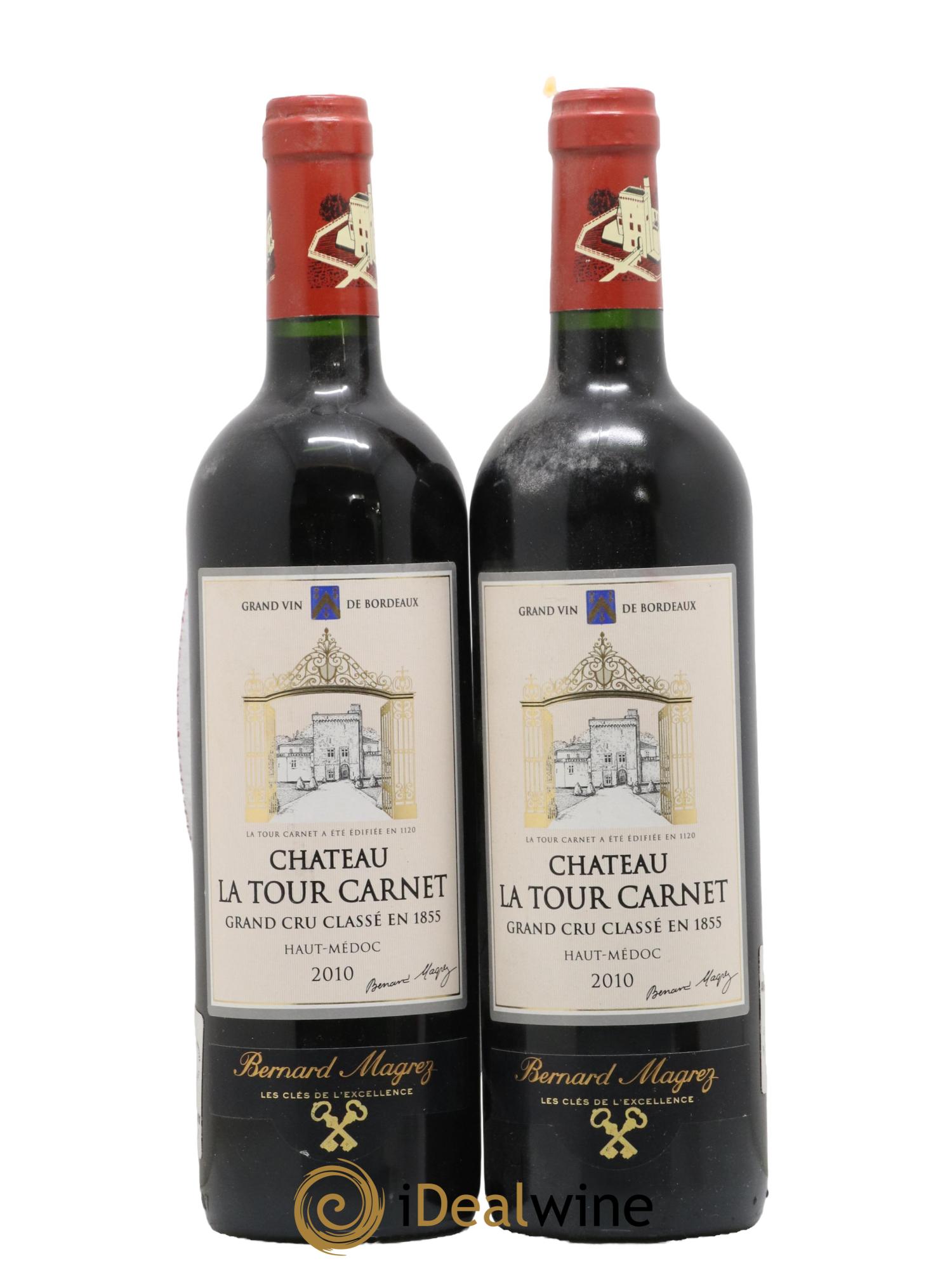 Château la Tour Carnet 4ème Grand Cru Classé 2010 - Lot de 2 bouteilles - 0