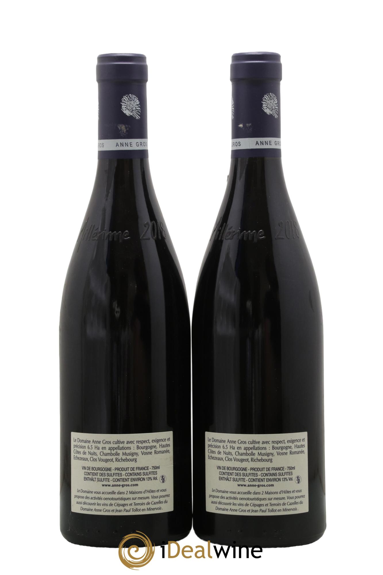 Clos de Vougeot Grand Cru Le Grand Maupertui Anne Gros  2018 - Lotto di 2 bottiglie - 1