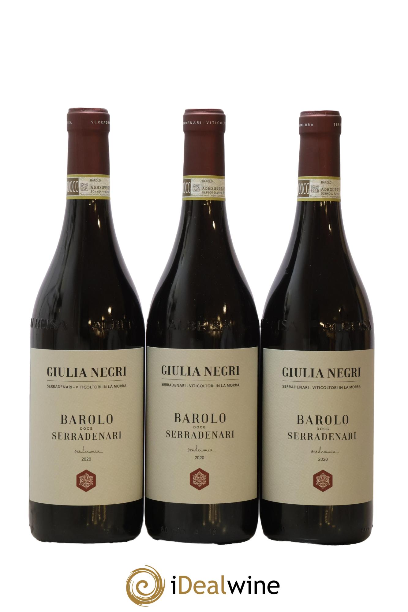 Barolo DOCG Giulia Negri Serradenari 2020 - Lot de 3 bouteilles - 0