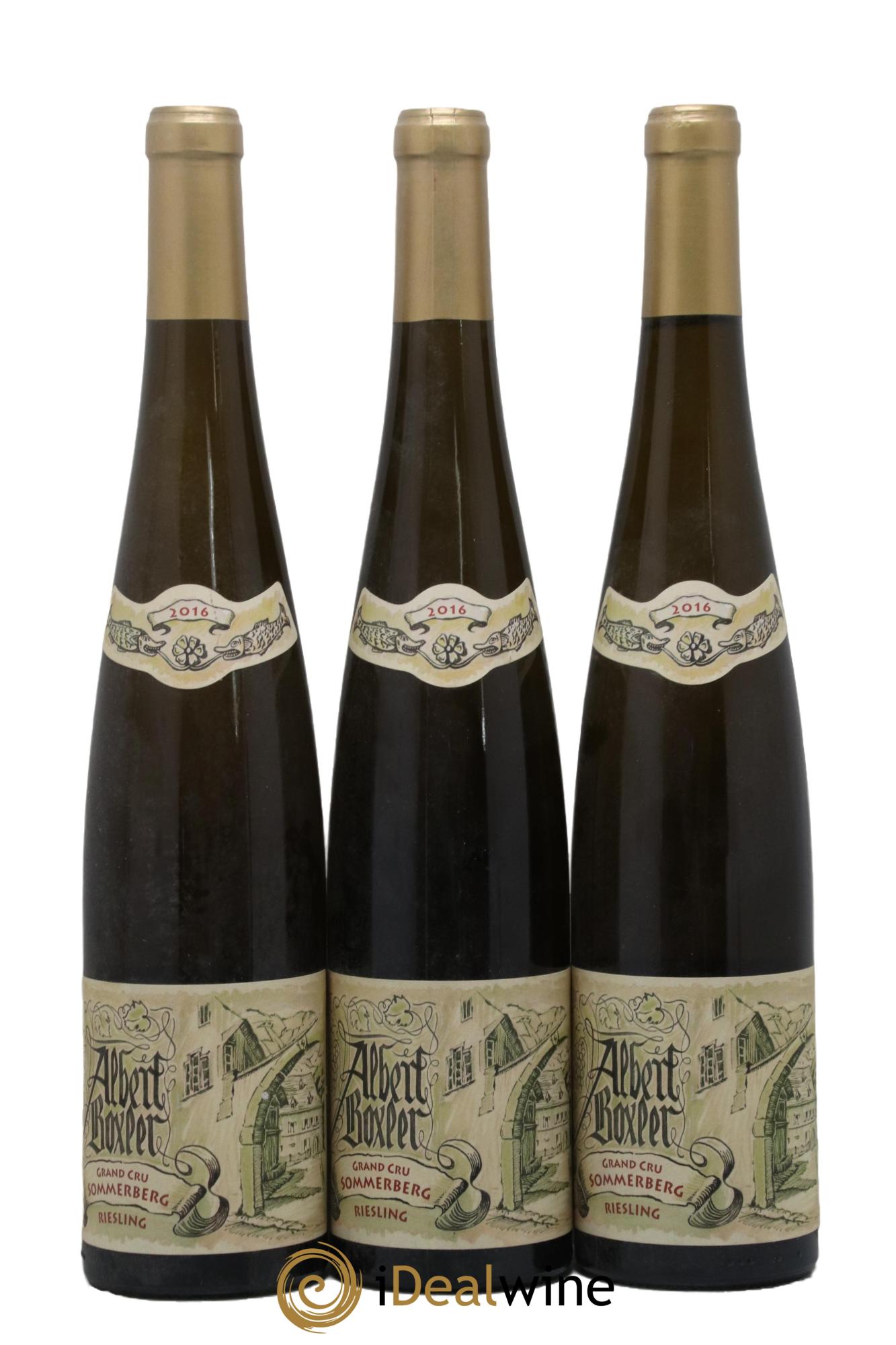 Alsace Riesling Grand Cru Sommerberg E Albert Boxler 2016 - Lot de 3 bouteilles - 0