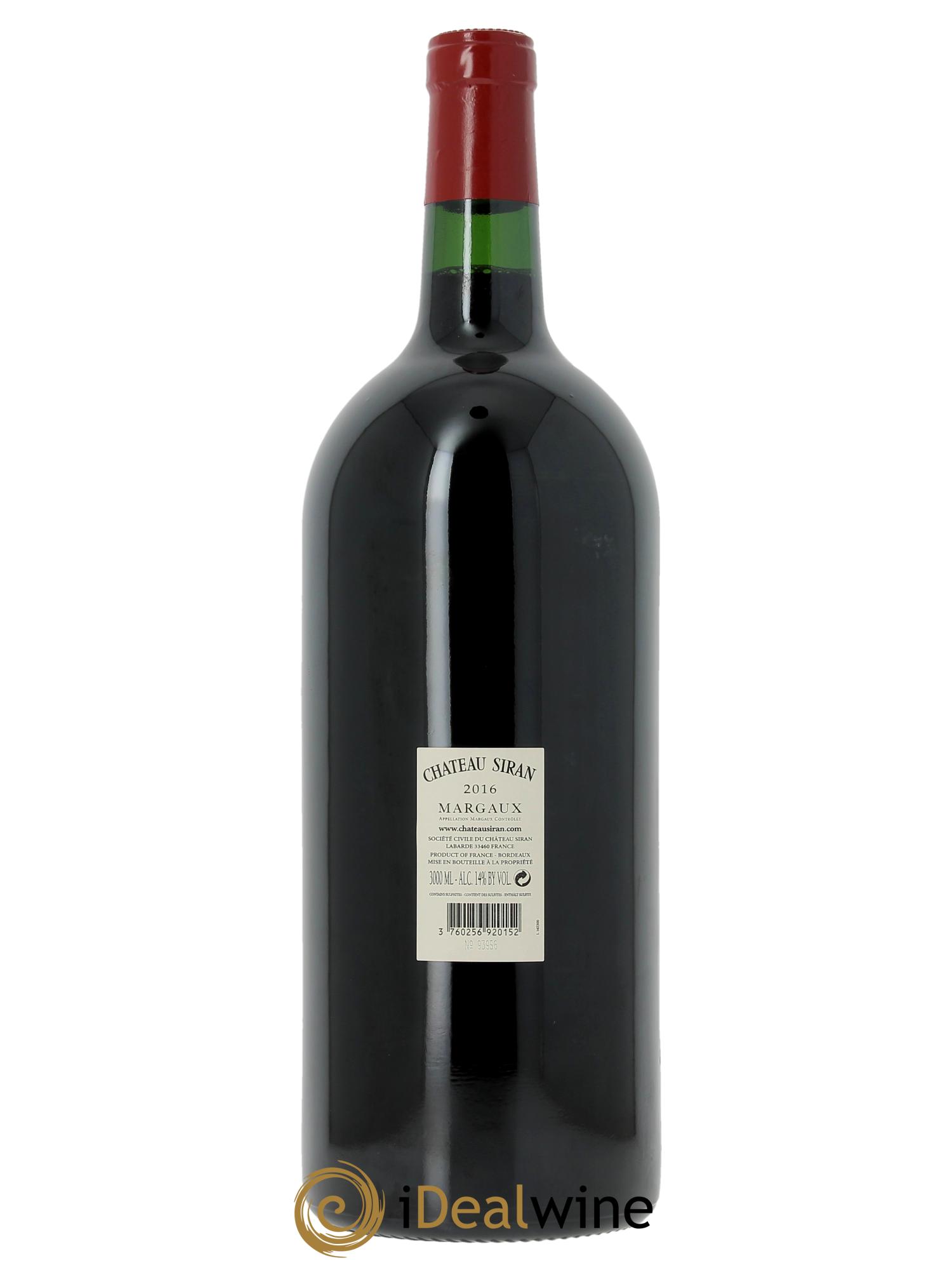 Château Siran 2016 - Lot de 1 double magnum - 2