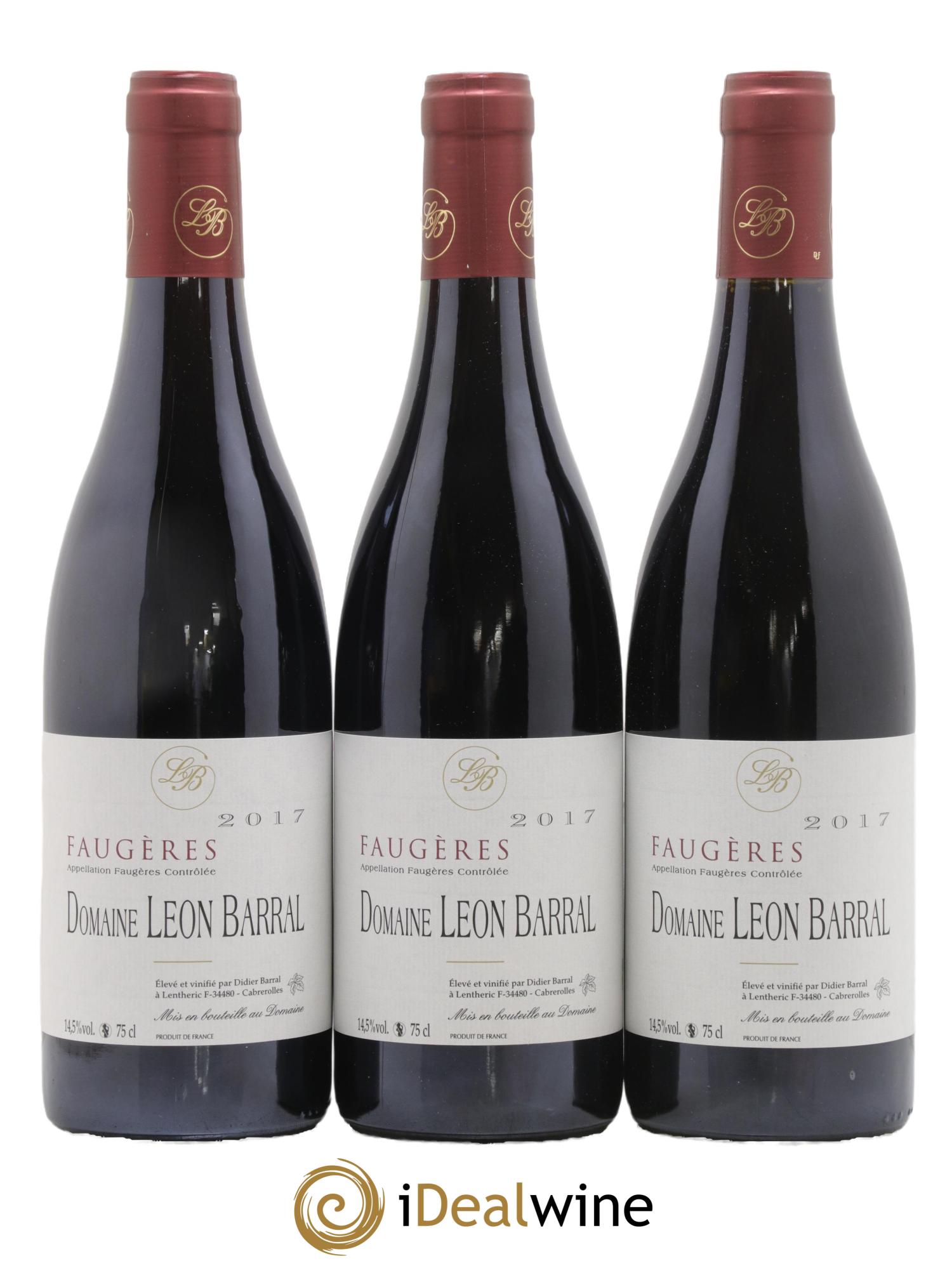 Faugères Domaine Léon Barral 2017 - Lot de 3 bouteilles - 0