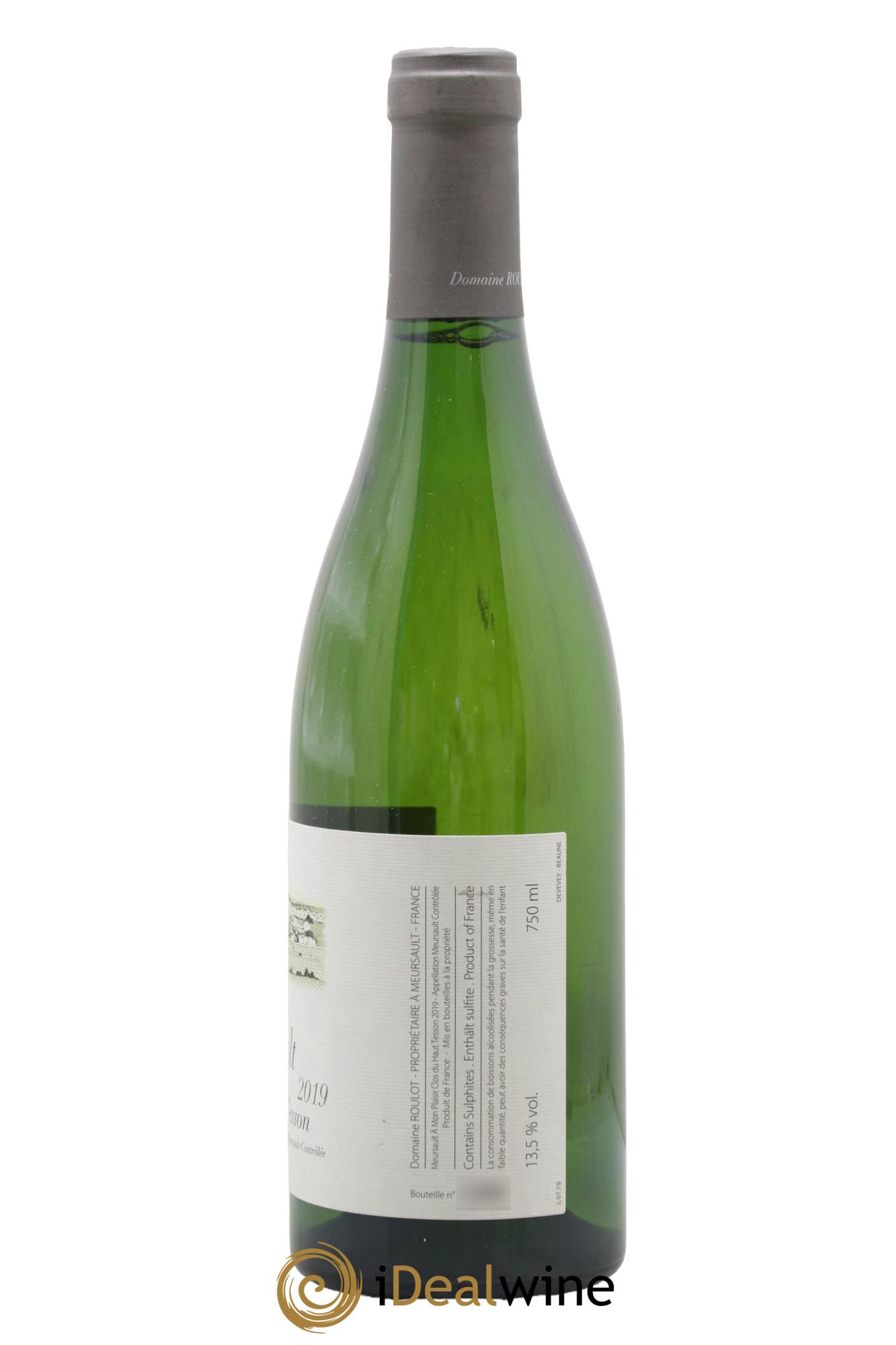 Meursault A mon plaisir Clos du Haut Tesson Roulot (Domaine) 2019 - Lot de 1 bouteille - 1