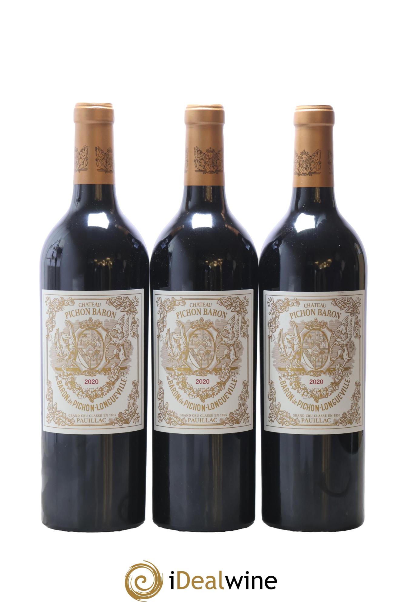 Pichon Longueville Baron 2ème Grand Cru Classé 2020 - Lot of 3 bottles - 0