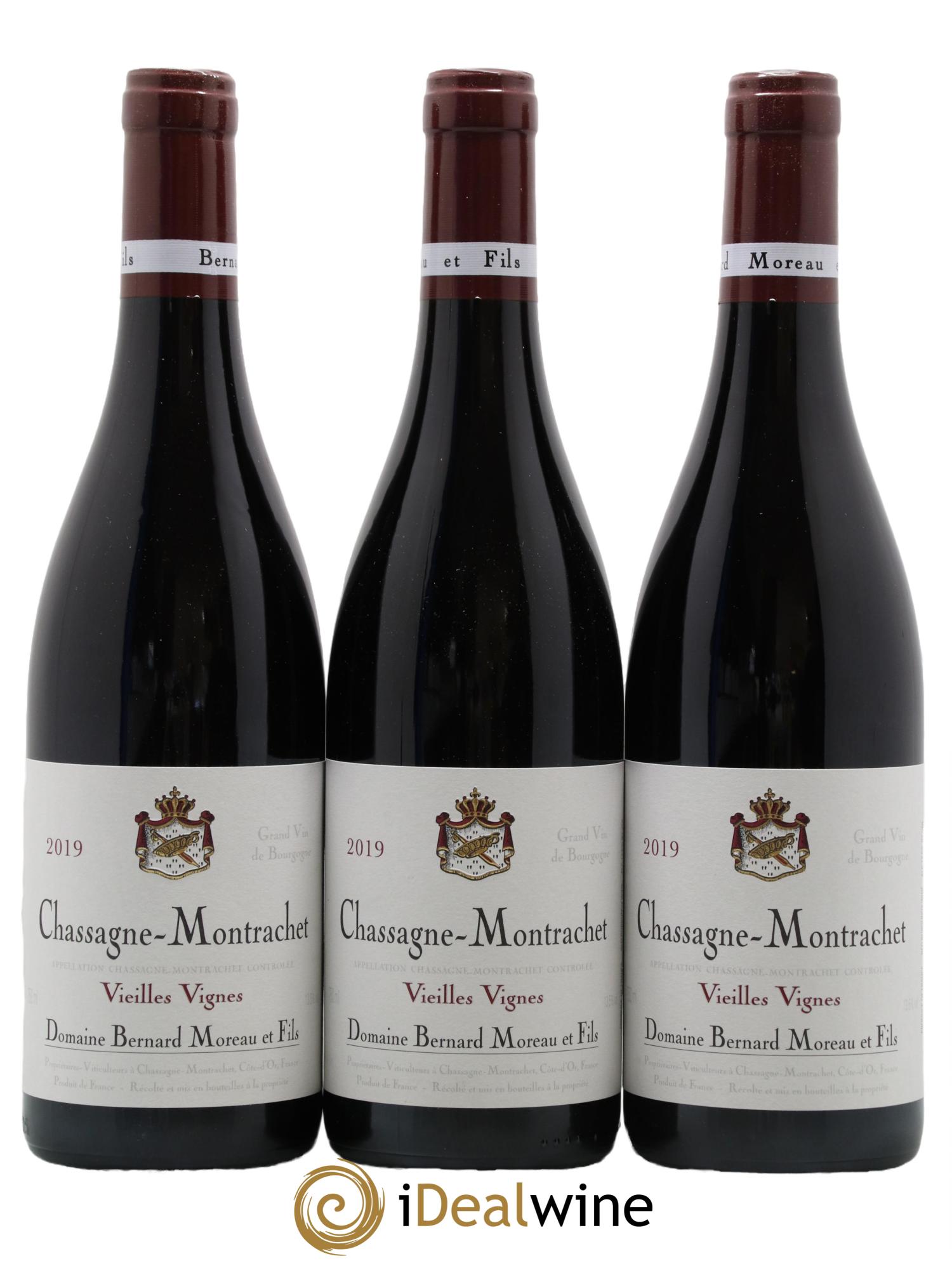 Chassagne-Montrachet Vieilles Vignes Bernard Moreau et Fils (Domaine) 2019 - Lot de 3 bouteilles - 0