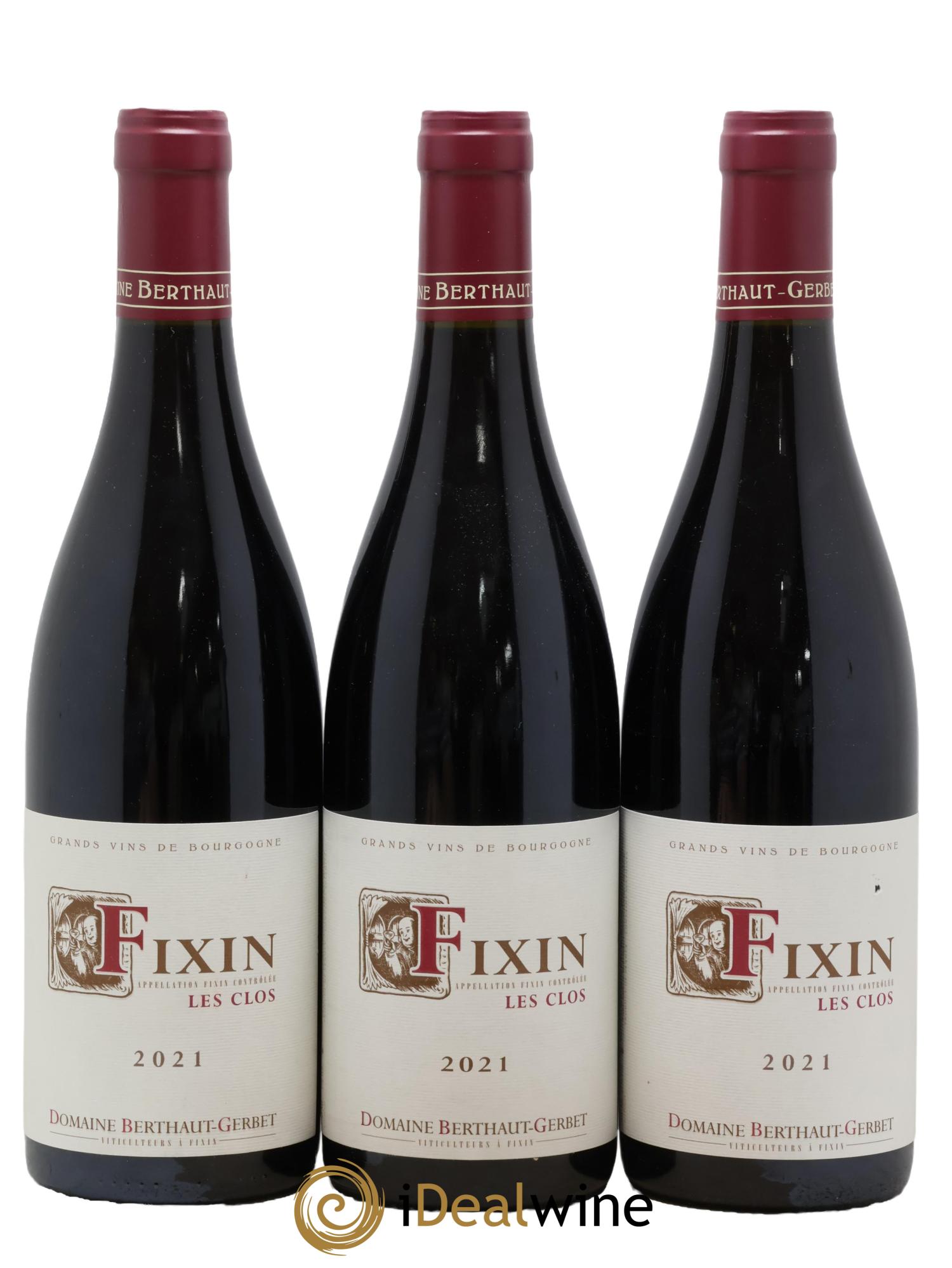 Fixin Les Clos Berthaut Gerbet 2021 - Lotto di 3 bottiglie - 0