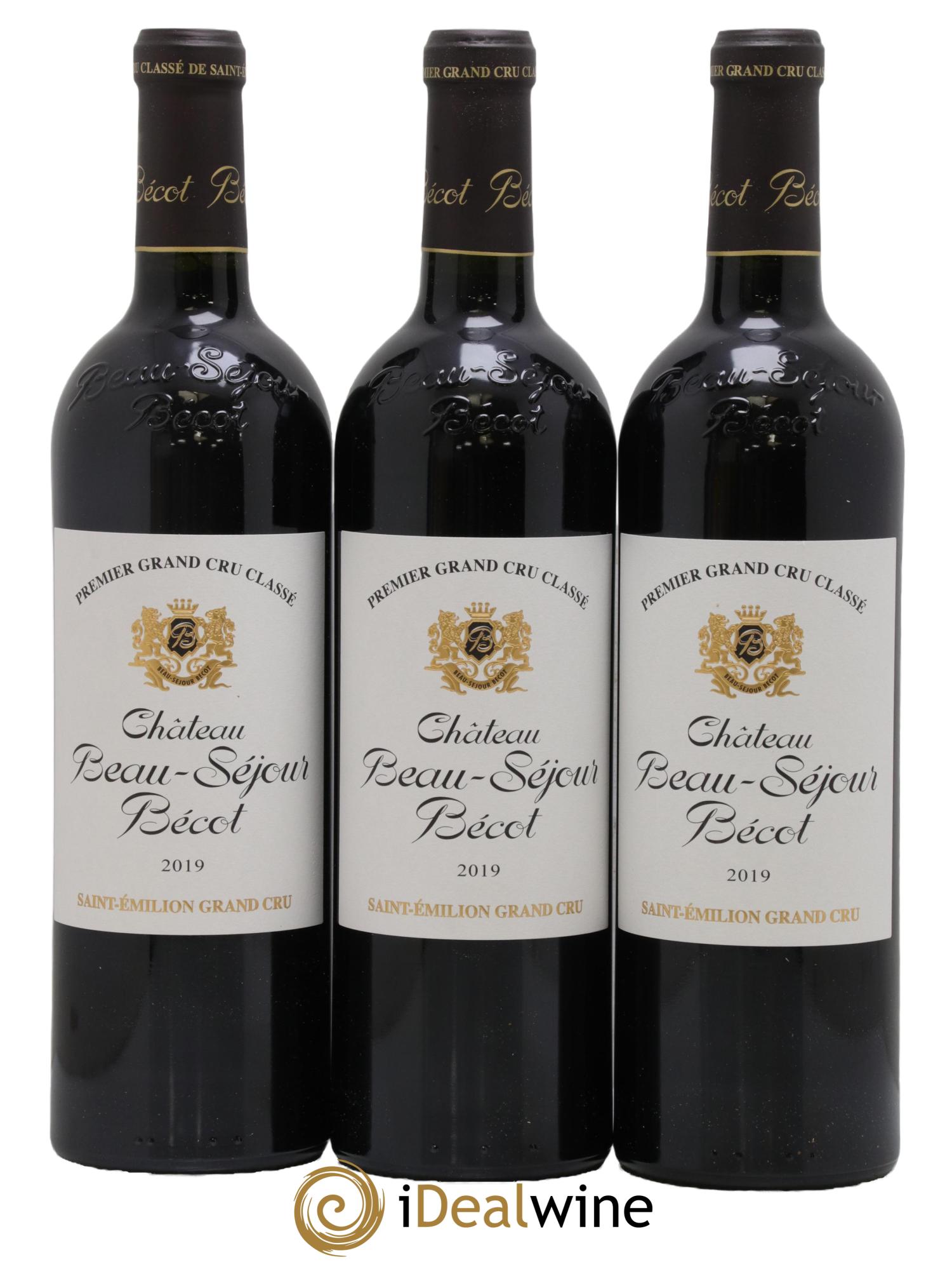 Château Beau-Séjour Bécot 1er Grand Cru Classé B 2019 - Lot of 3 bottles - 0