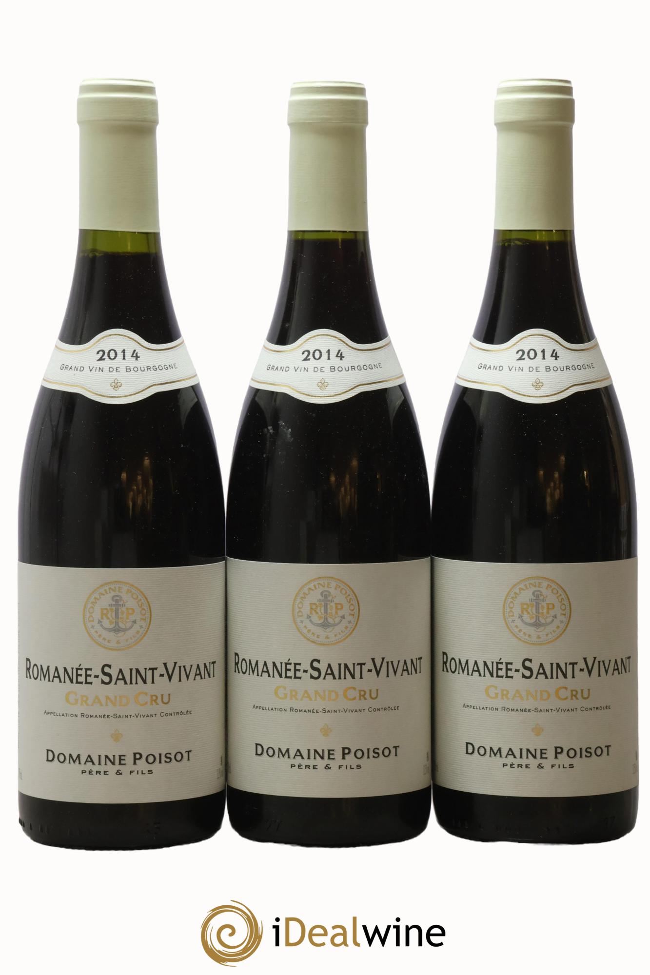 Romanée-Saint-Vivant Grand Cru Poisot Père & Fils 2014 - Lot de 3 bouteilles - 0