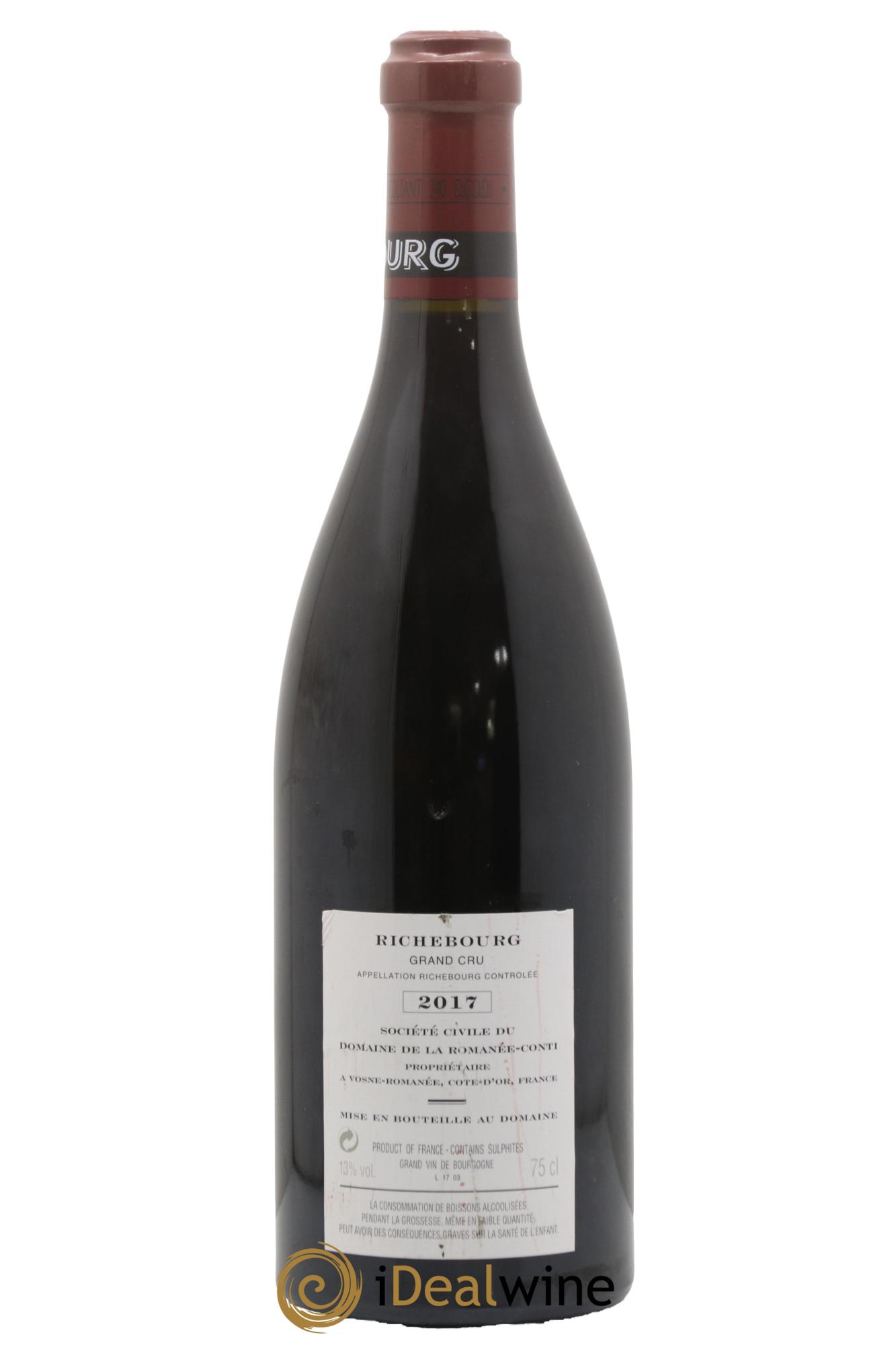 Richebourg Grand Cru Domaine de la Romanée-Conti 2017 - Lotto di 1 bottiglia - 1