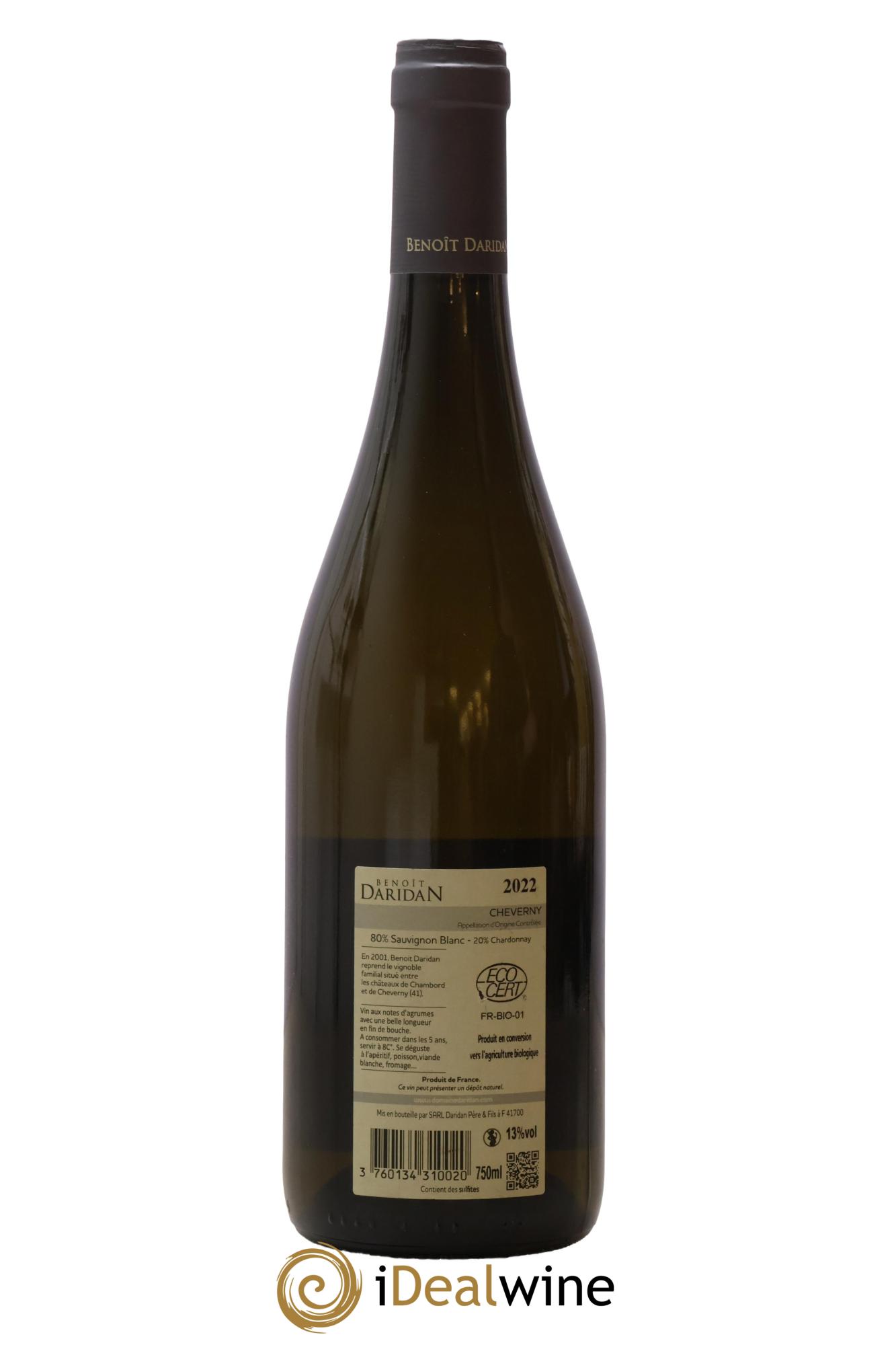 Cheverny L'Intemporel Benoit Daridan 2022 - Lotto di 1 bottiglia - 1